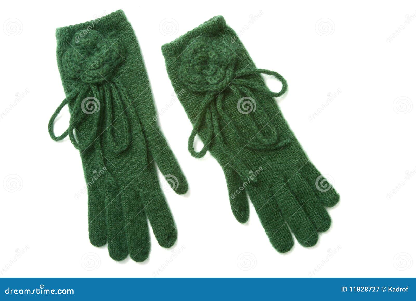 Green knit gloves stock image. Image of clothing, horizontal 11828727