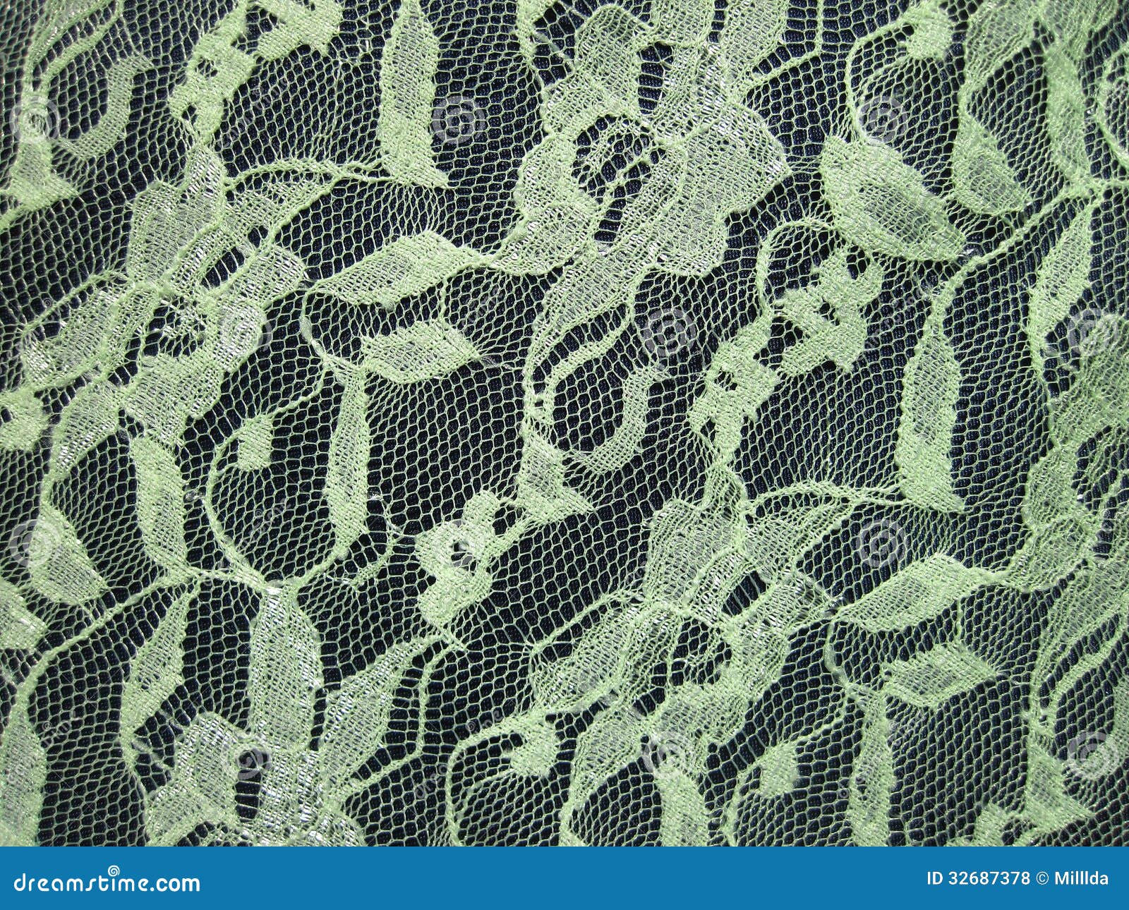 Green lace fabric stock photo. Image of lace, cloth, green 32687378