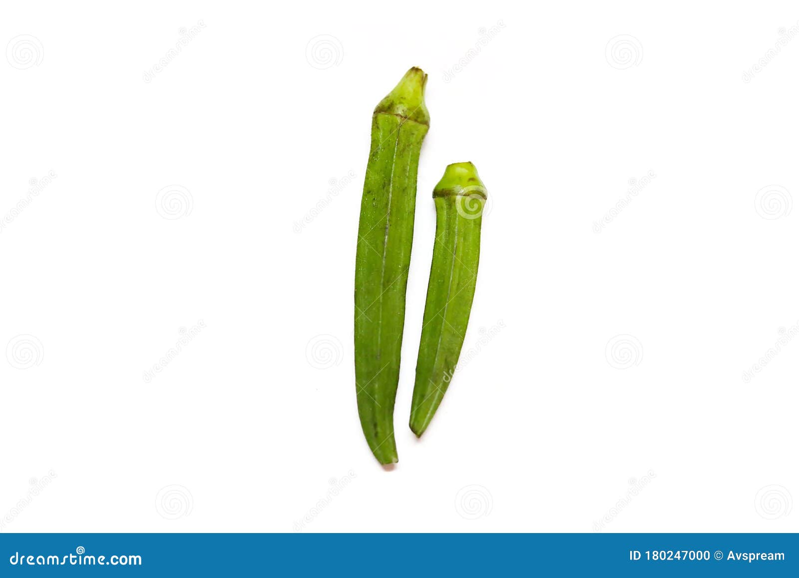 Green Lady Fingers Or Okra Vegetable On White Background Stock Photo Image Of Okra Fresh 180247000