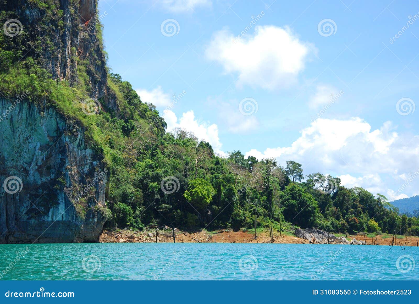 Green lake and mountain stock photo. Image of life, nature - 31083560