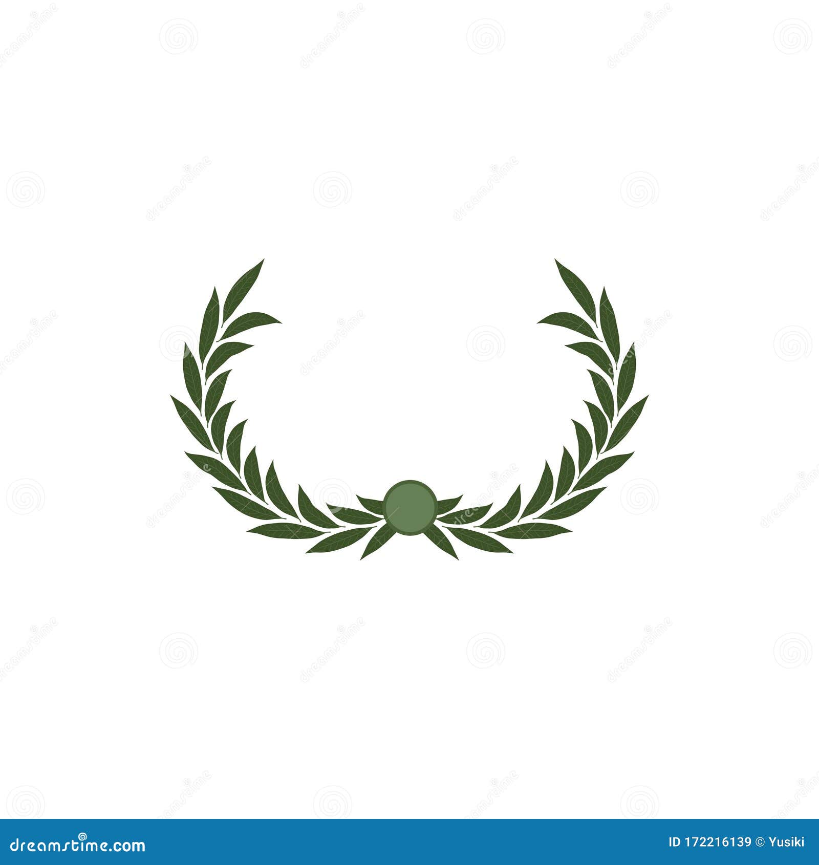 Green Laurel Wreath. the Wreath of the Winner Stock Illustration ...