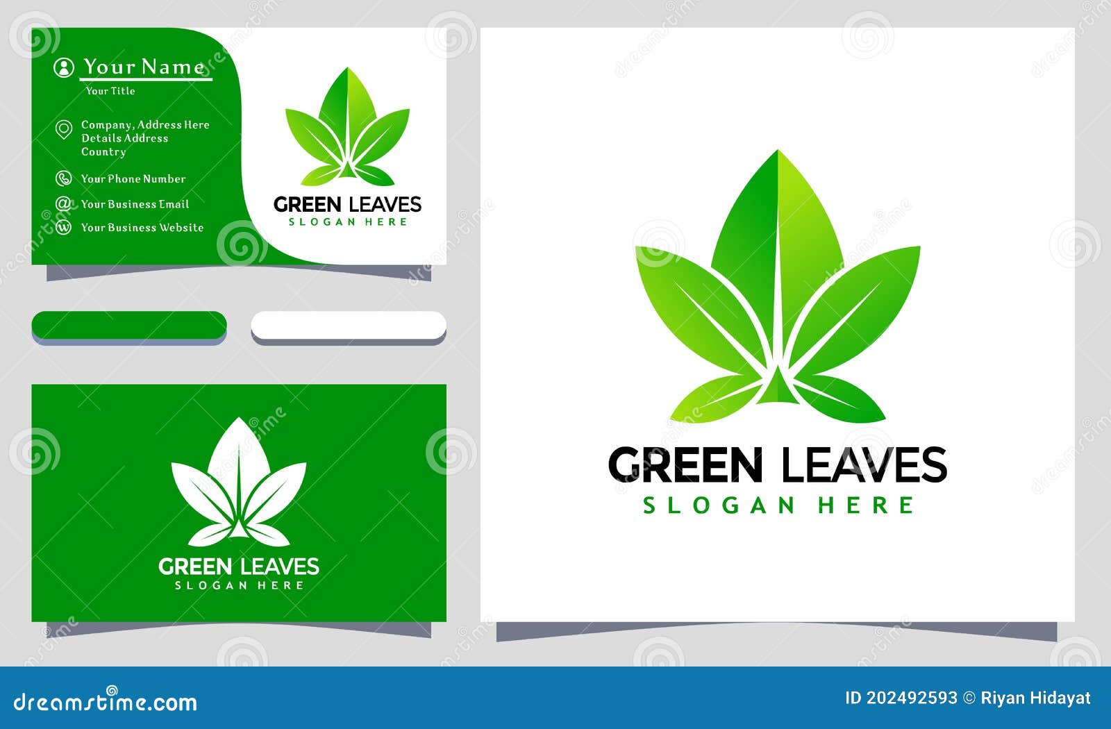 Green Leaf Agriculture Logo Designs Vector Illustration, Business Card  Template Stock Vector - Illustration of branding, ecological: 202492593