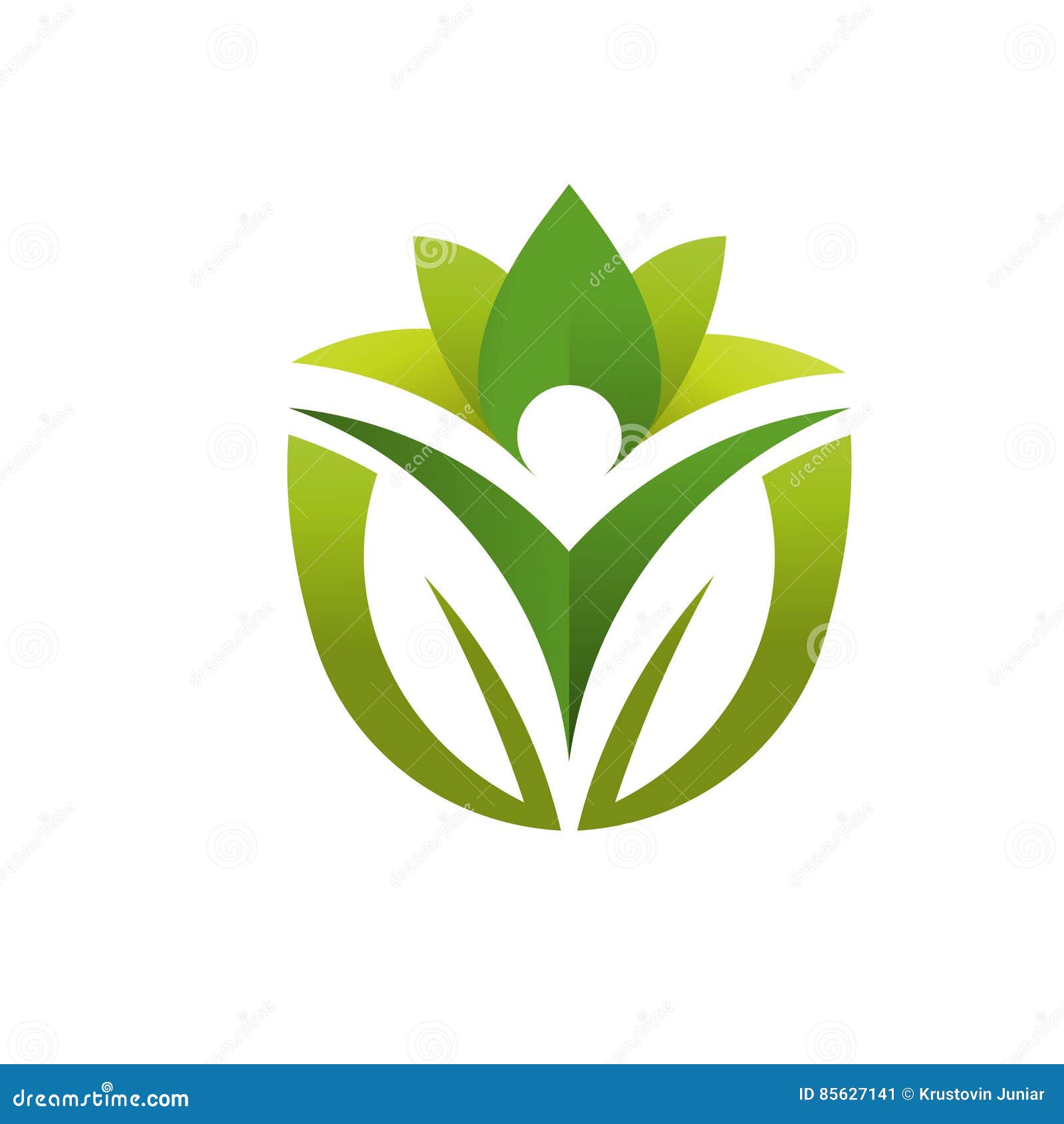 Green Leaf and Health Care Logo Stock Vector Illustration of makeup