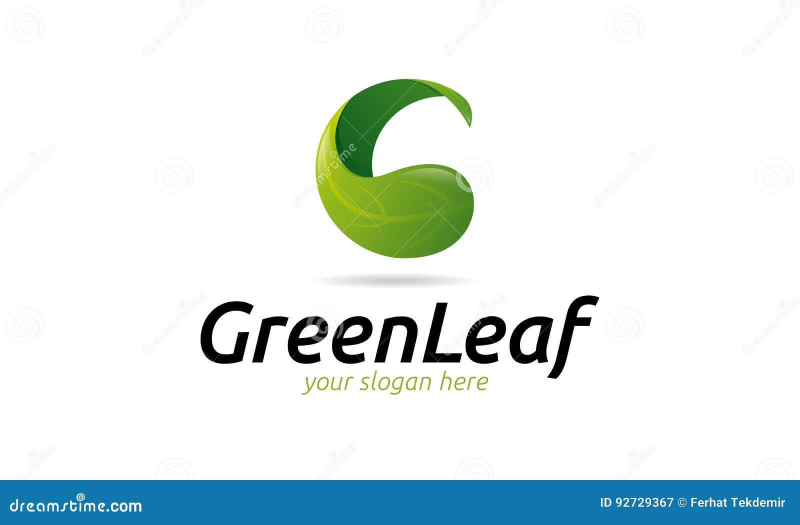 Green Leaf Logo stock vector. Illustration of natural - 92729367