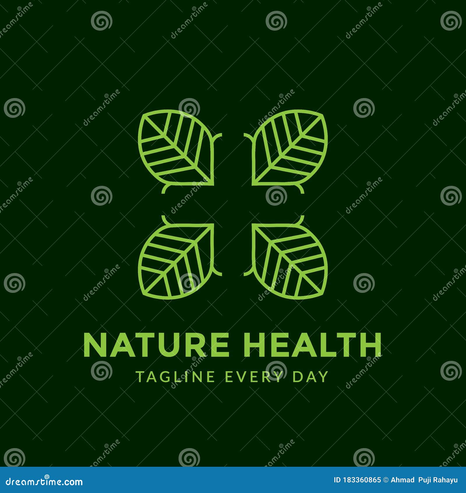 Green Leaf Medical Logo Design Stock Illustration Illustration of