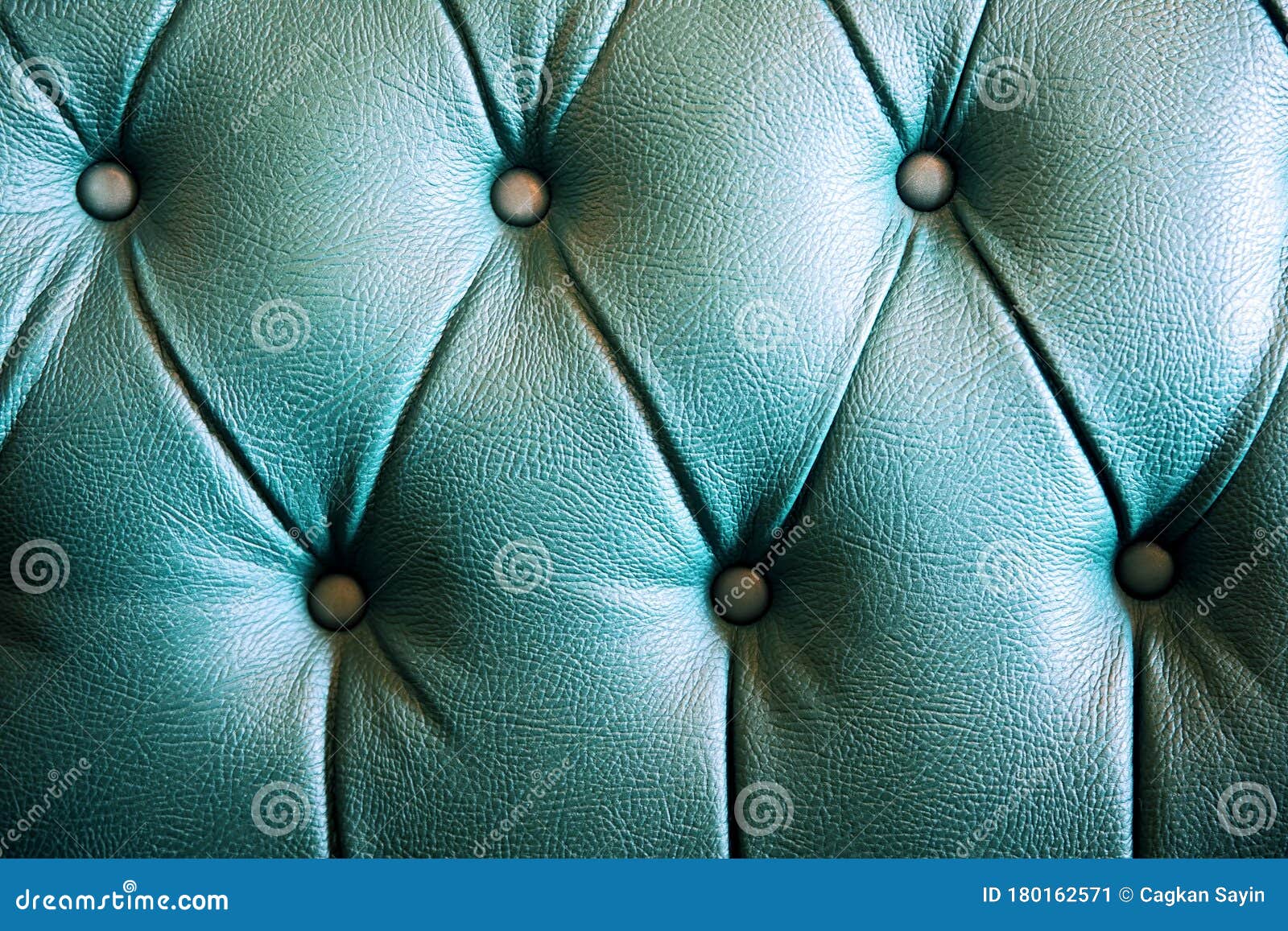 Green Leather Chesterfield Sofa Upholstery Stock Image Image Of Divan Couch 180162571