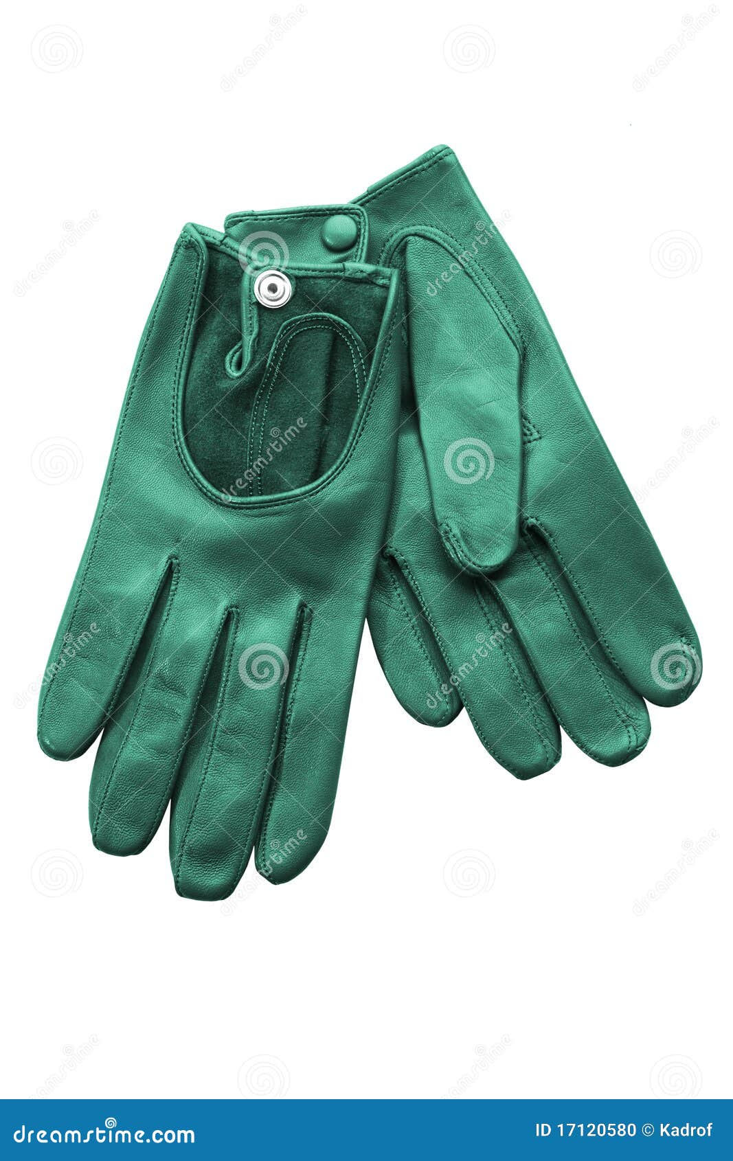 Green Leather Gloves Isolated on White Stock Photo Image of beautiful
