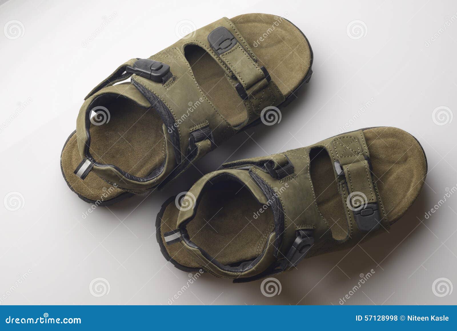 Suede Leather Sandals stock photo. Image of mountain - 57128998