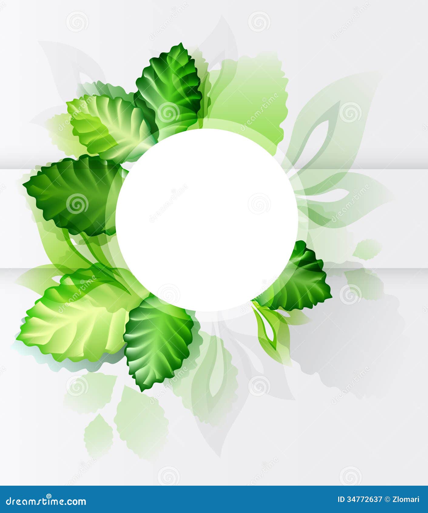 Green leaves stock vector. Illustration of abstract, branch 34772637