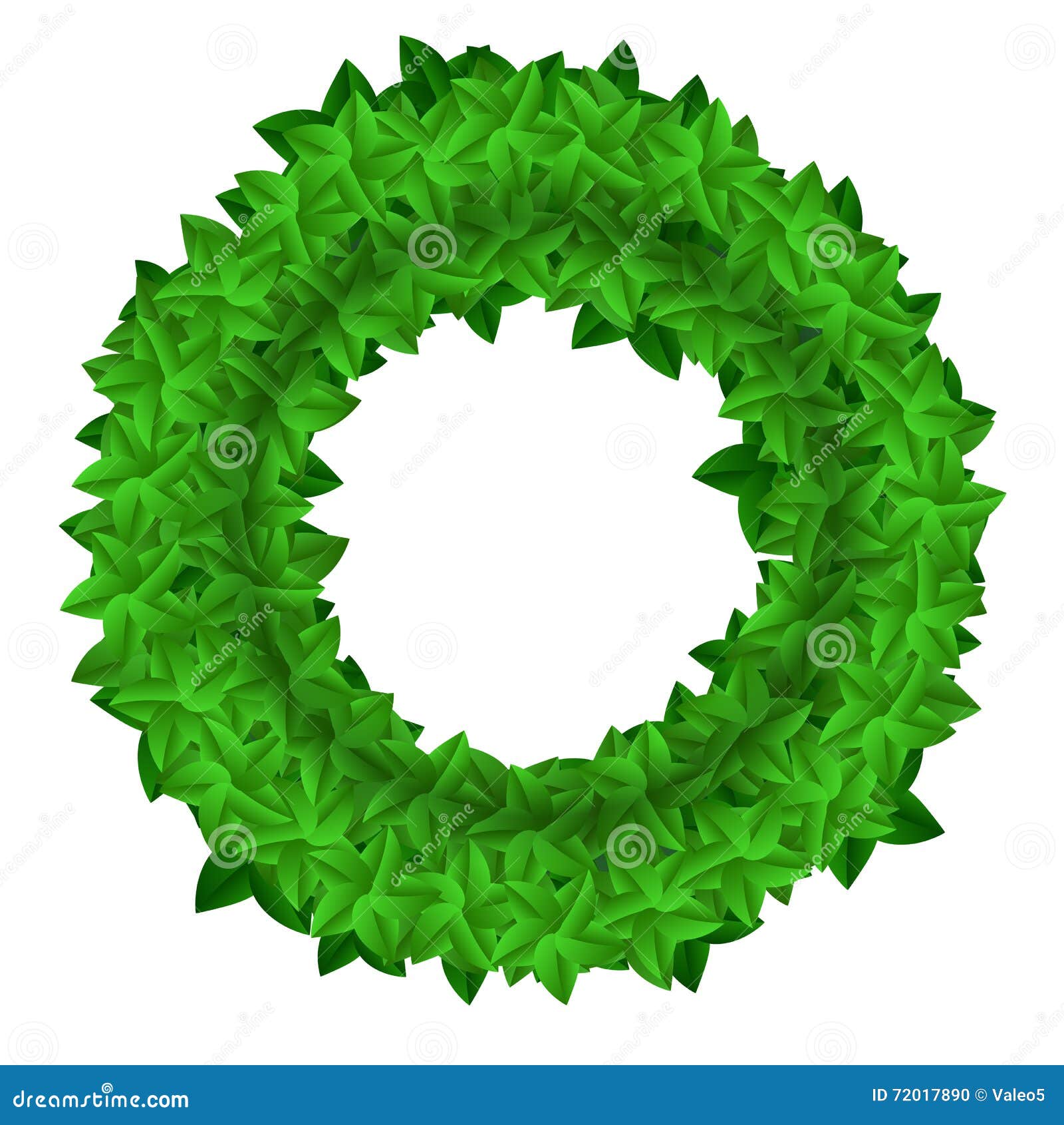 Green Leaves Round stock vector. Illustration of leaf - 72017890