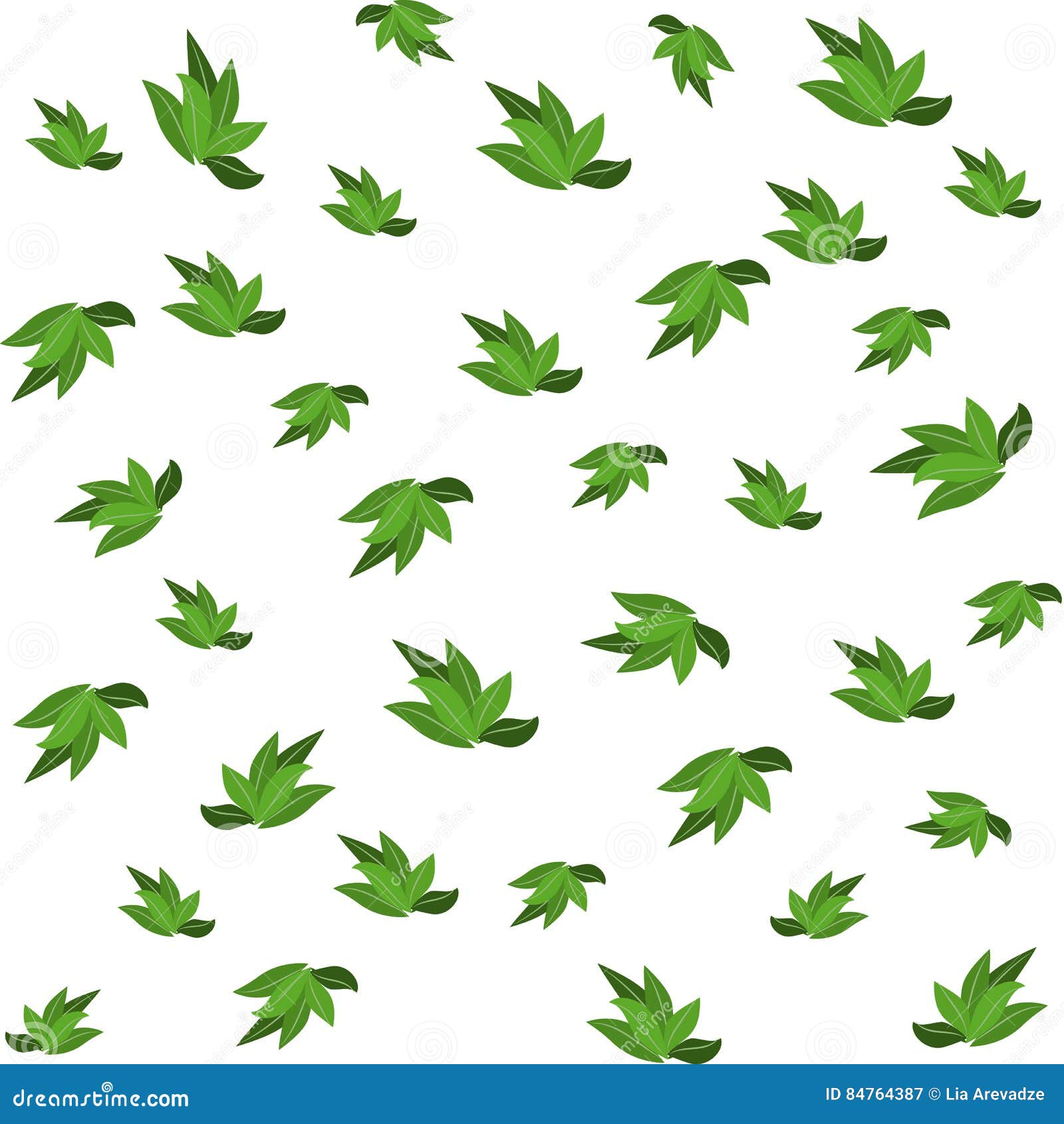 Green Leaves Seamless Pattern for Your Wallpaper Design. Stock Vector