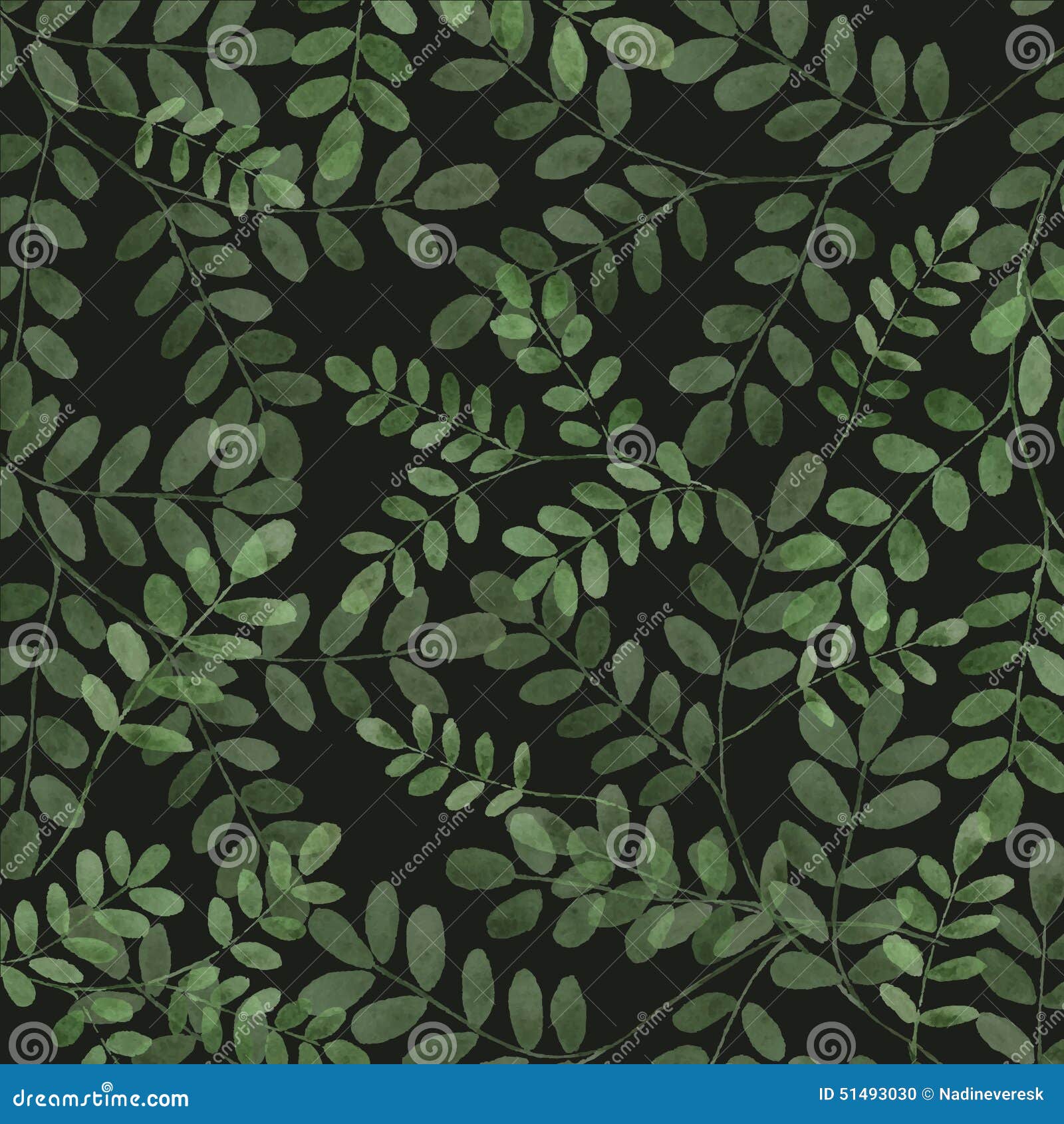 Green leaves stock vector. Illustration of plant, green 51493030