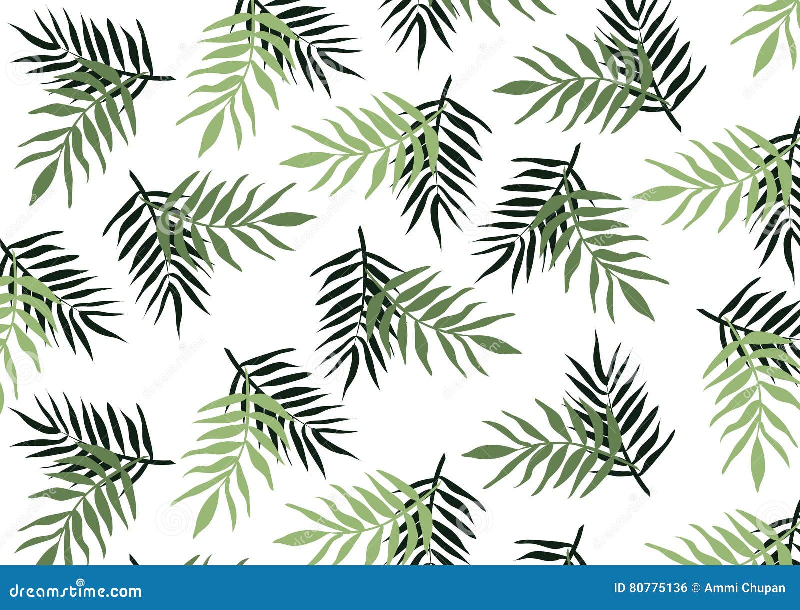 Green Leaves on White Background | Natural Element Wallpaper Backdrop