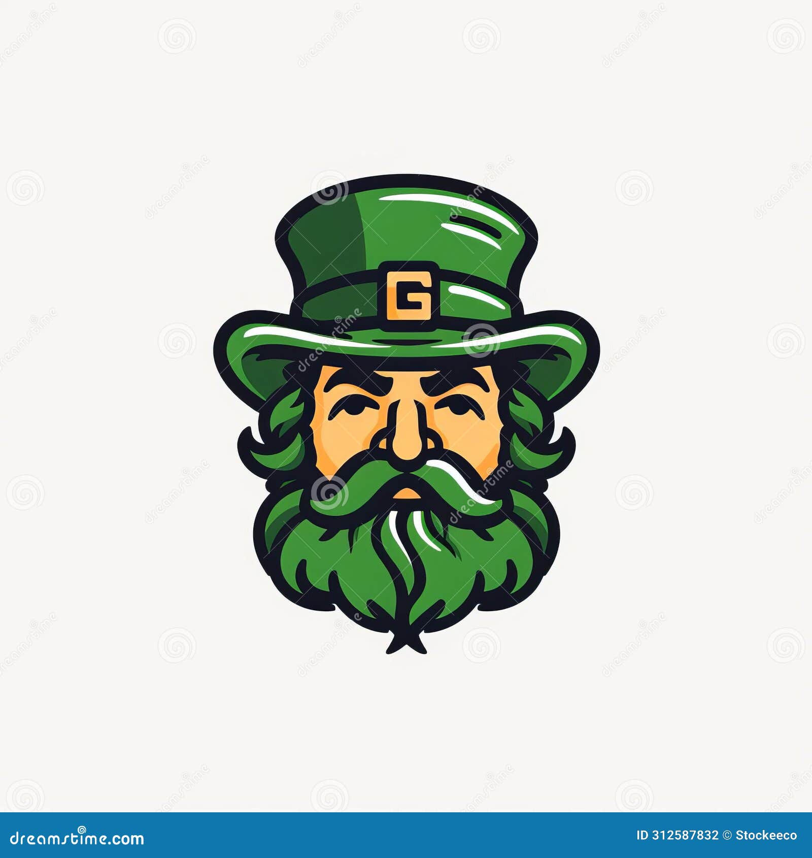 green leprechaun hat logo  