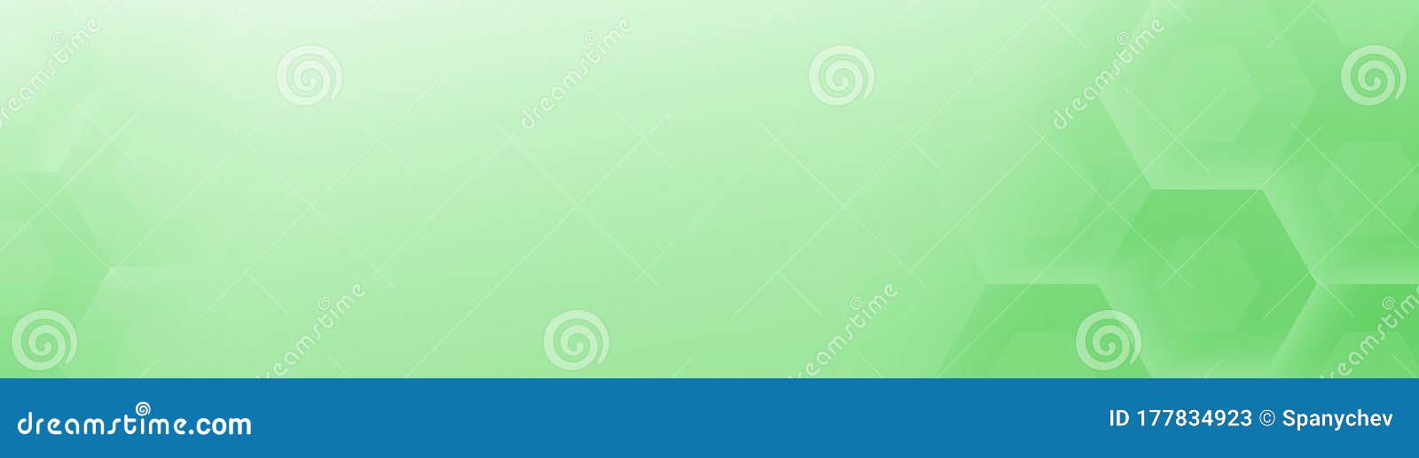 Green Light Background for Wide Banner Stock Illustration