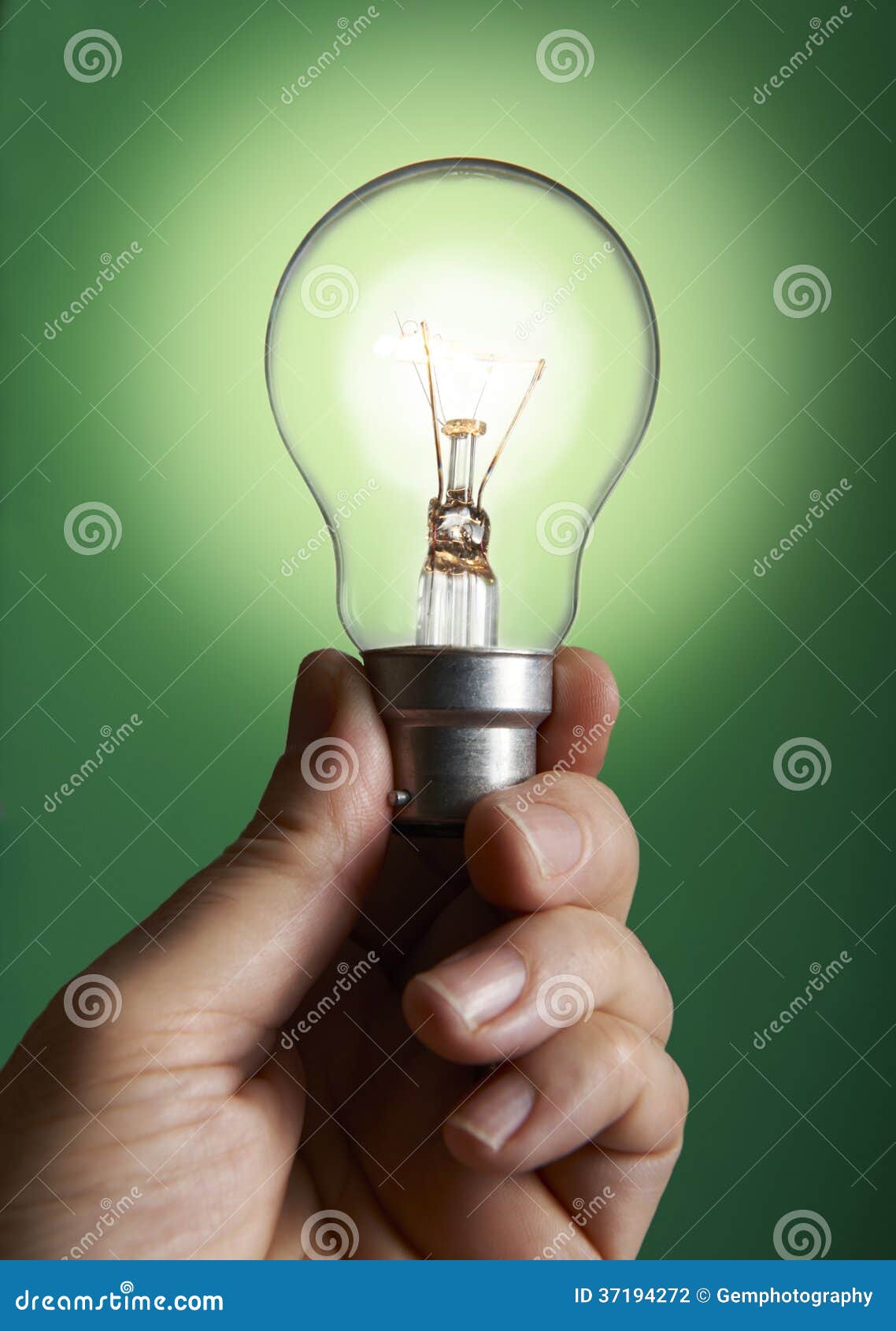 Green light bulb stock photo. Image of metal, light, object 37194272