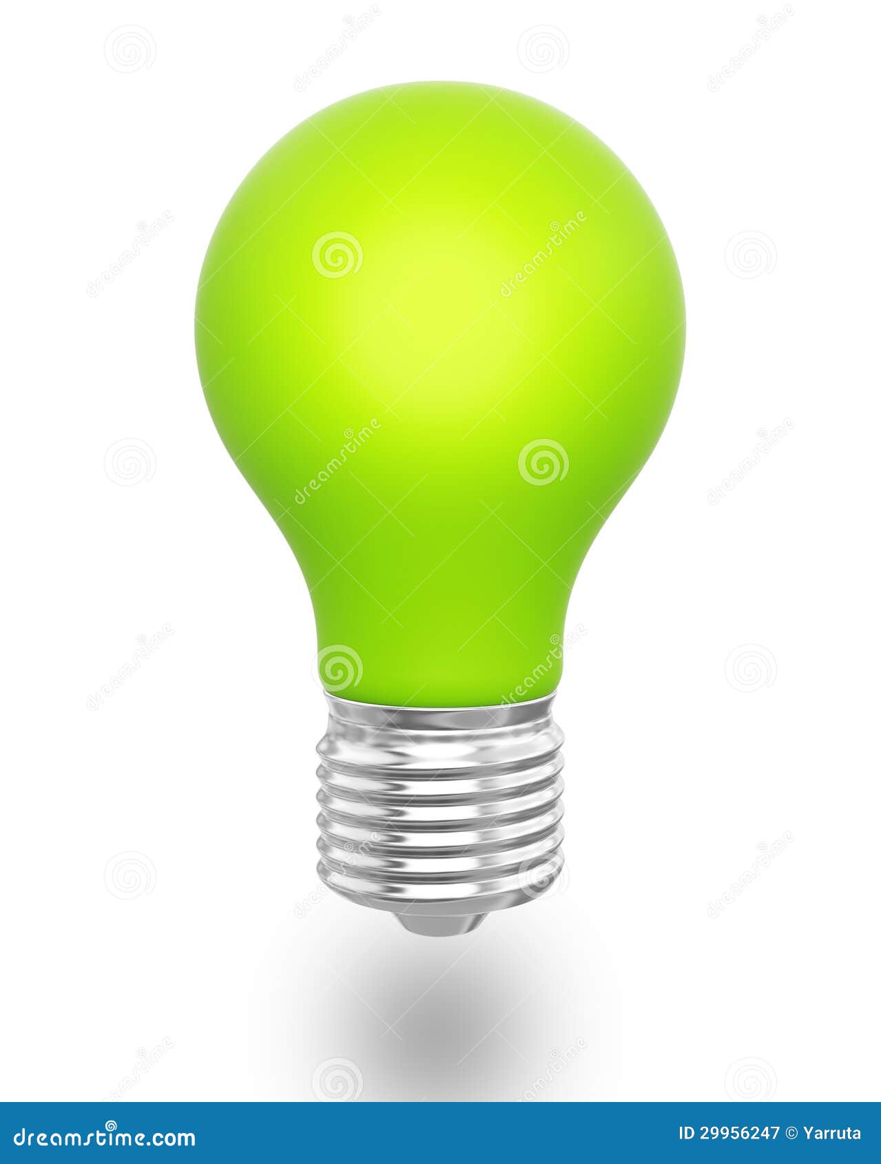 Green light bulb stock illustration. Illustration of solution 29956247