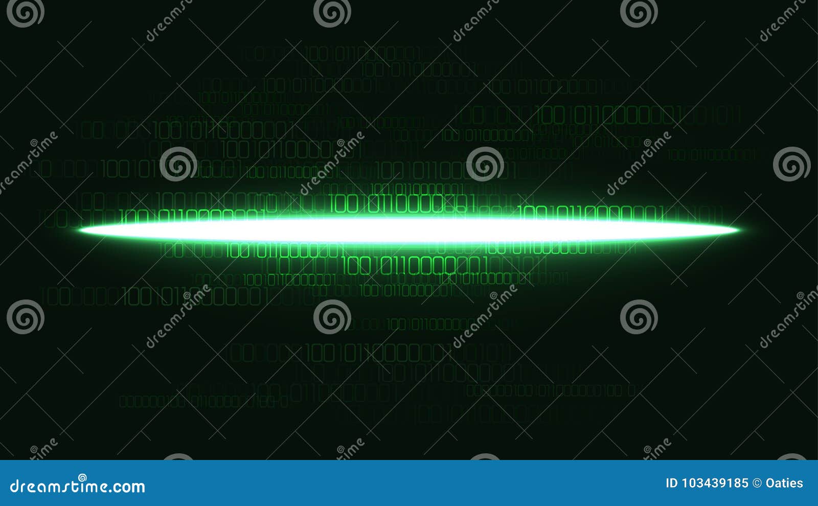 Green Light Major Cyber Attack Hitting Computers Concept Stock Vector