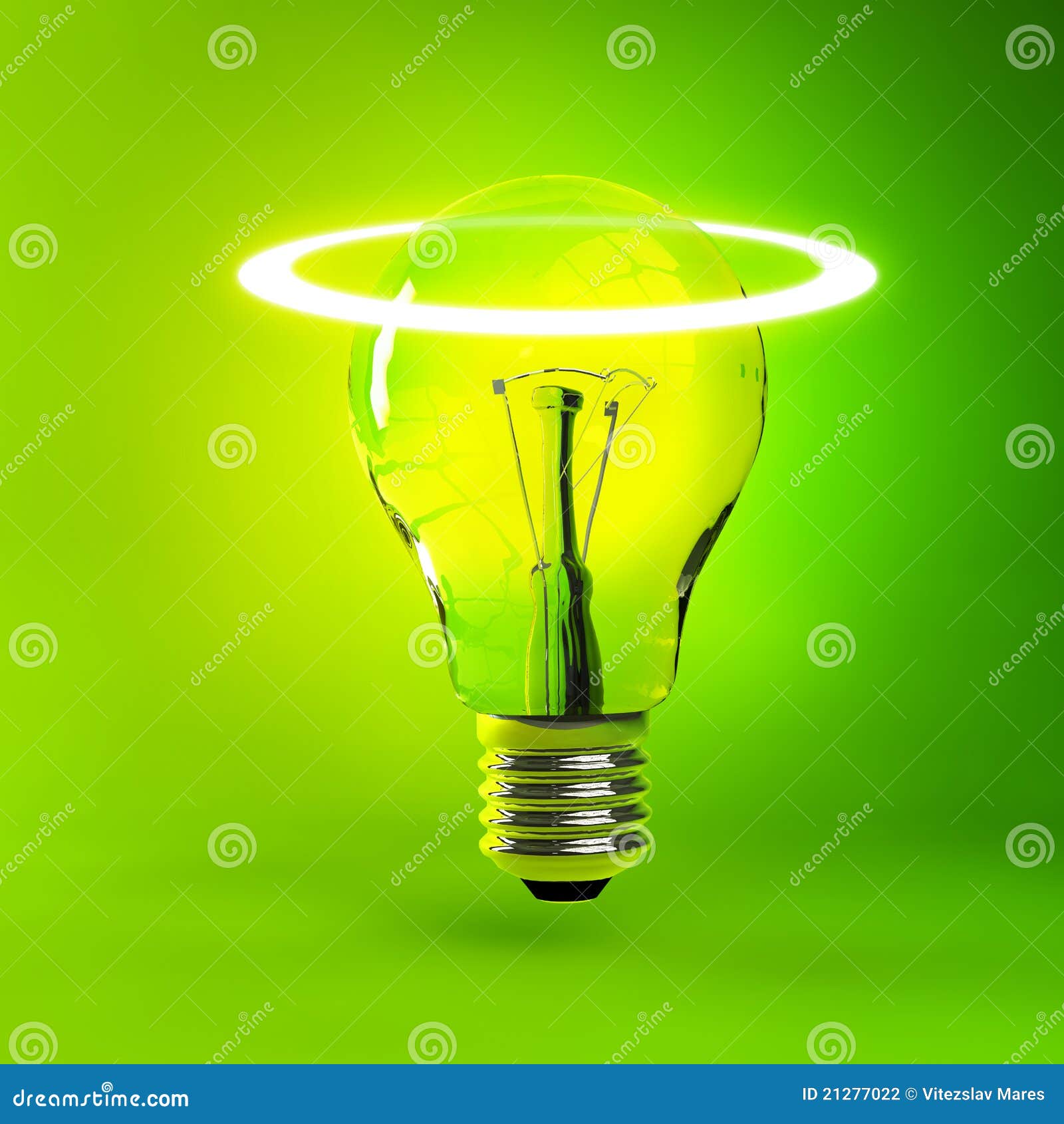 Green Lightbulb Background stock photo. Image of object 21277022