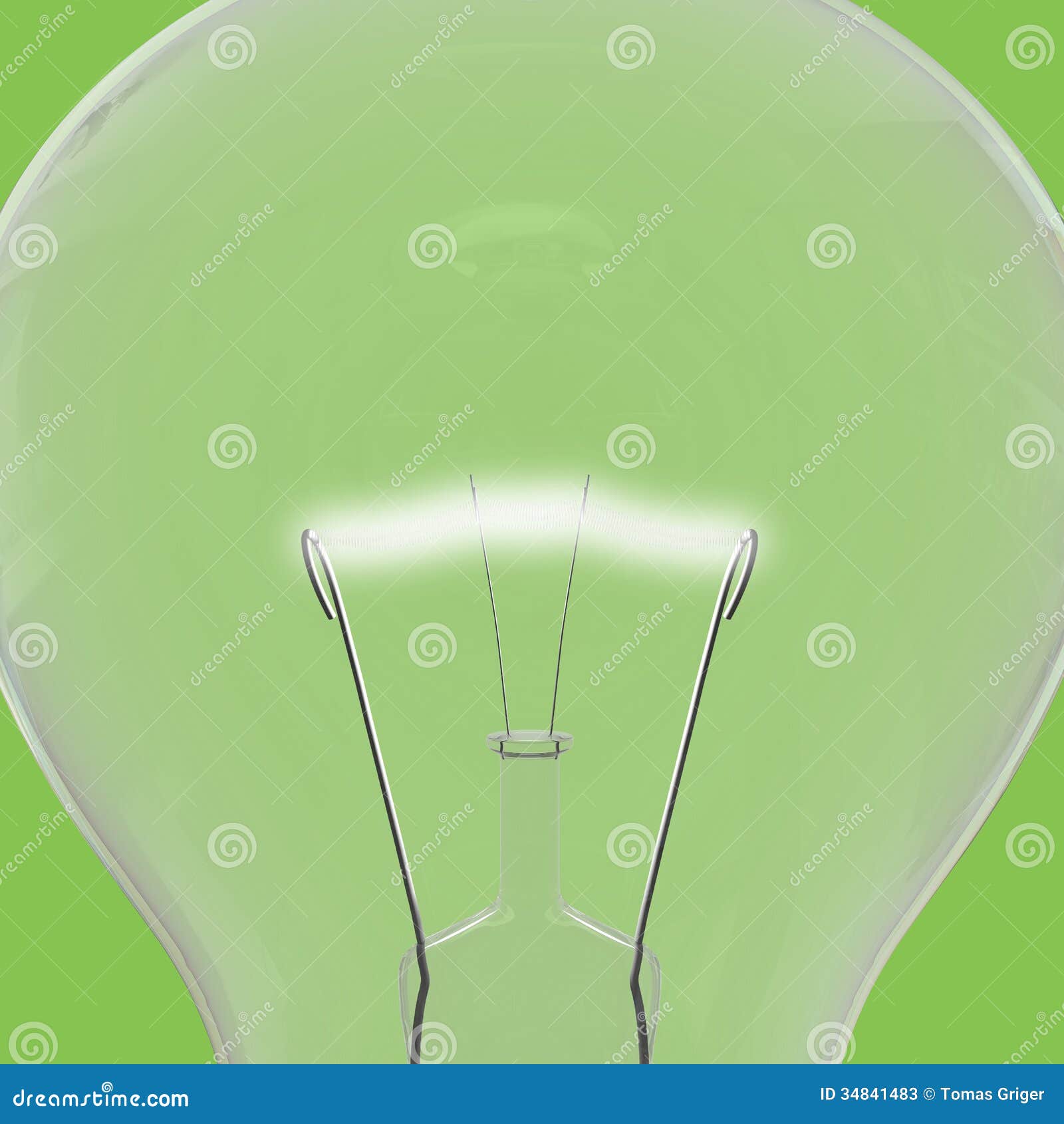 Green lightbulb stock illustration. Illustration of glass 34841483