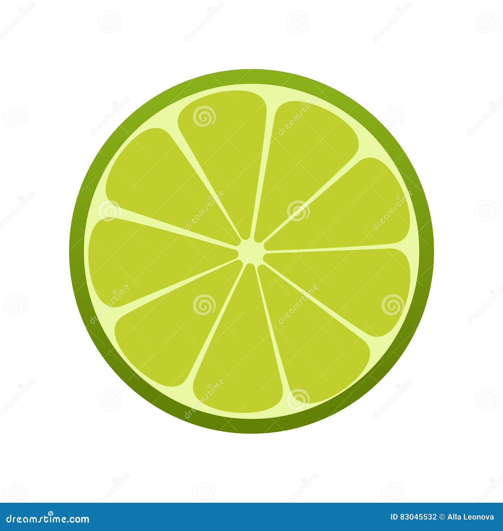 Green Lime Icon. Citrus. Refreshing Drink. Vector Illustration. Stock
