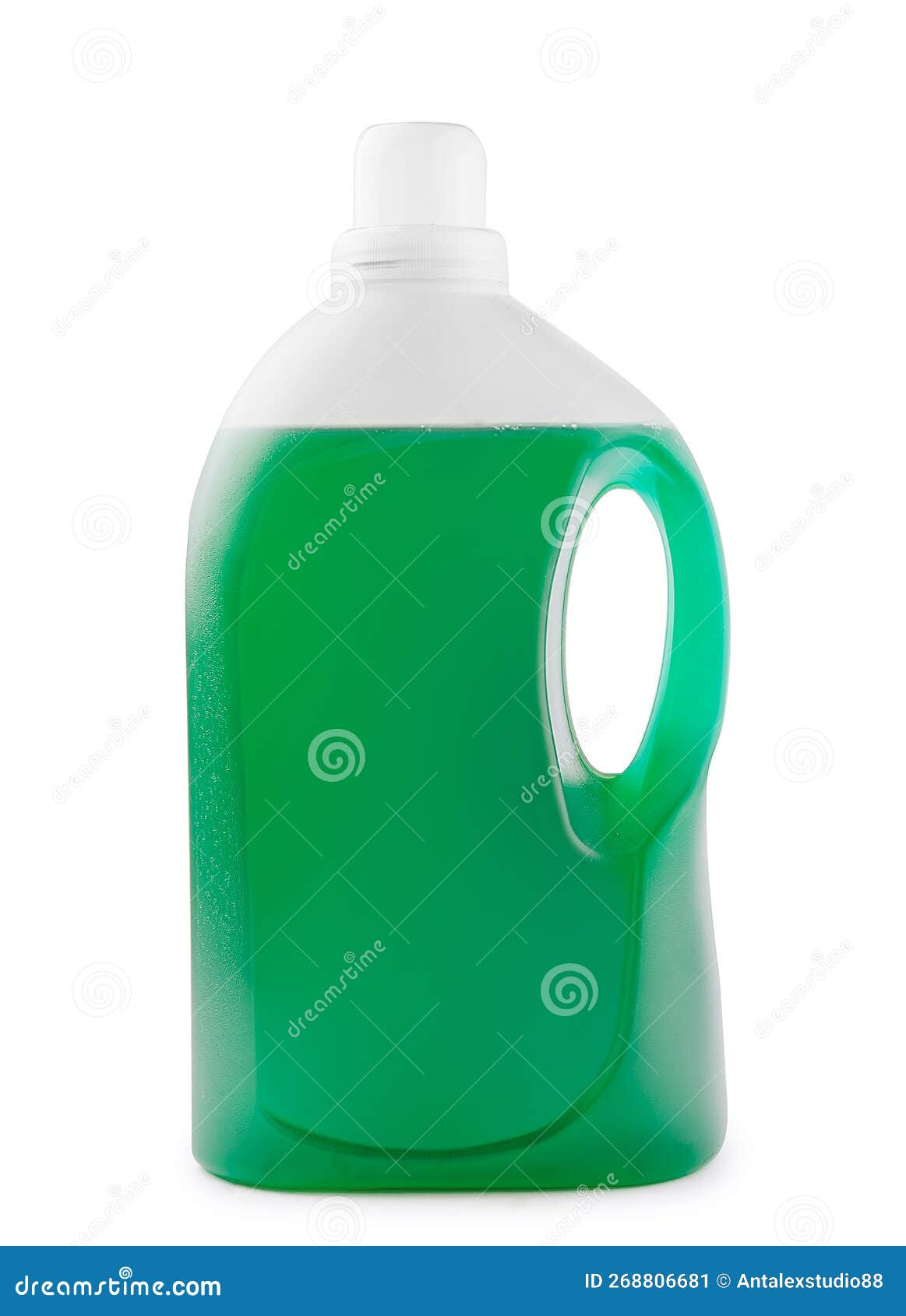 Green Liquid Soap or Detergent in a Plastic Bottle Stock Image Image