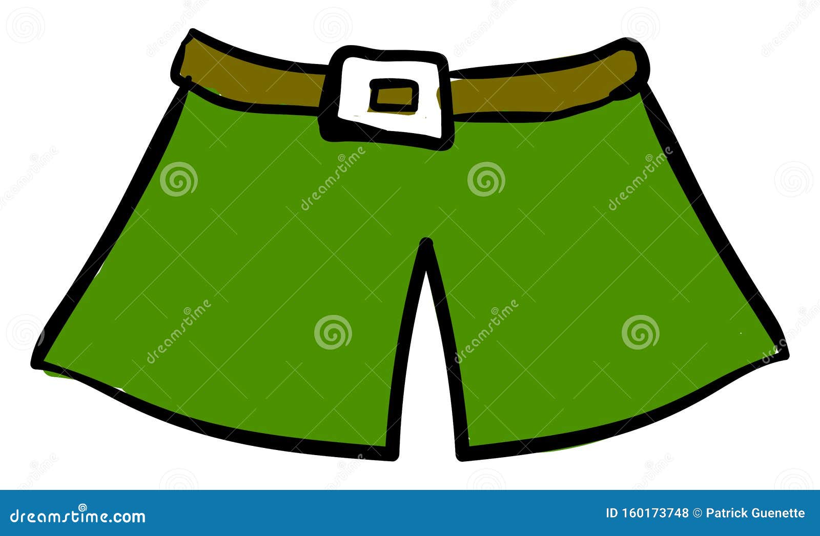 Green Man Shorts, Illustration, Vector Stock Vector - Illustration of ...