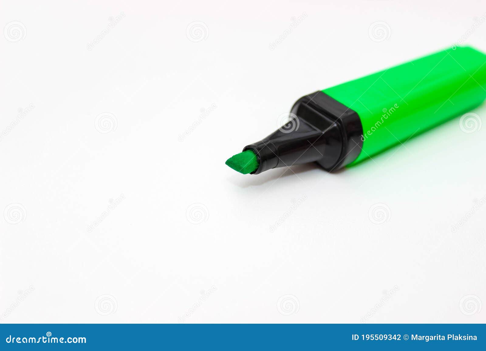 Banquet tension Absay Green Marker Text Highlighter on a White Background Stock Photo - Image of  marking, paint: 195509342
