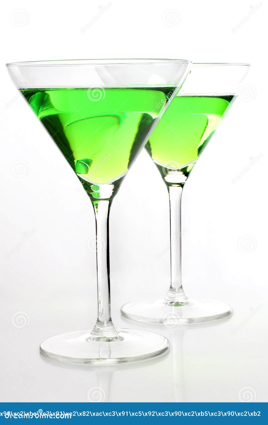 Green martini glasses stock photo. Image of martini, liqueur 23387894