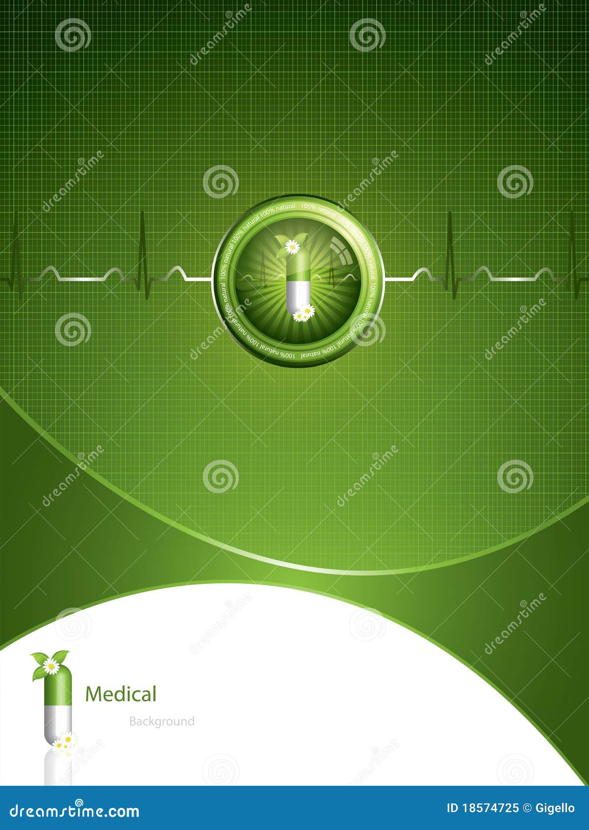 Green medical background stock vector. Illustration of narcotic 18574725