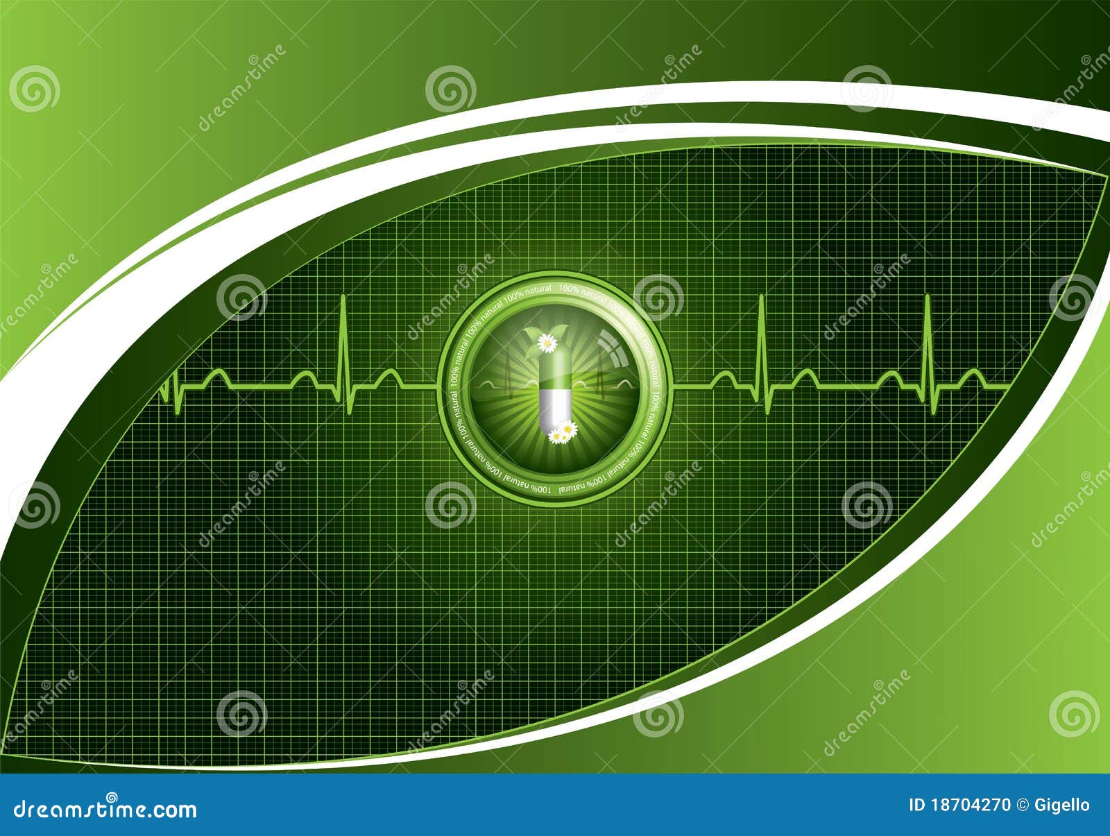 Green medical background stock vector. Illustration of icon 18704270