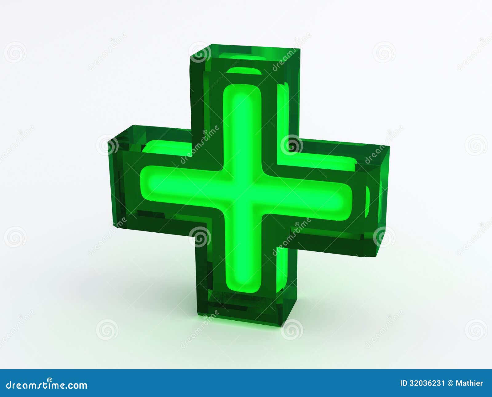 Green Medical Cross Sign stock illustration. Illustration of design