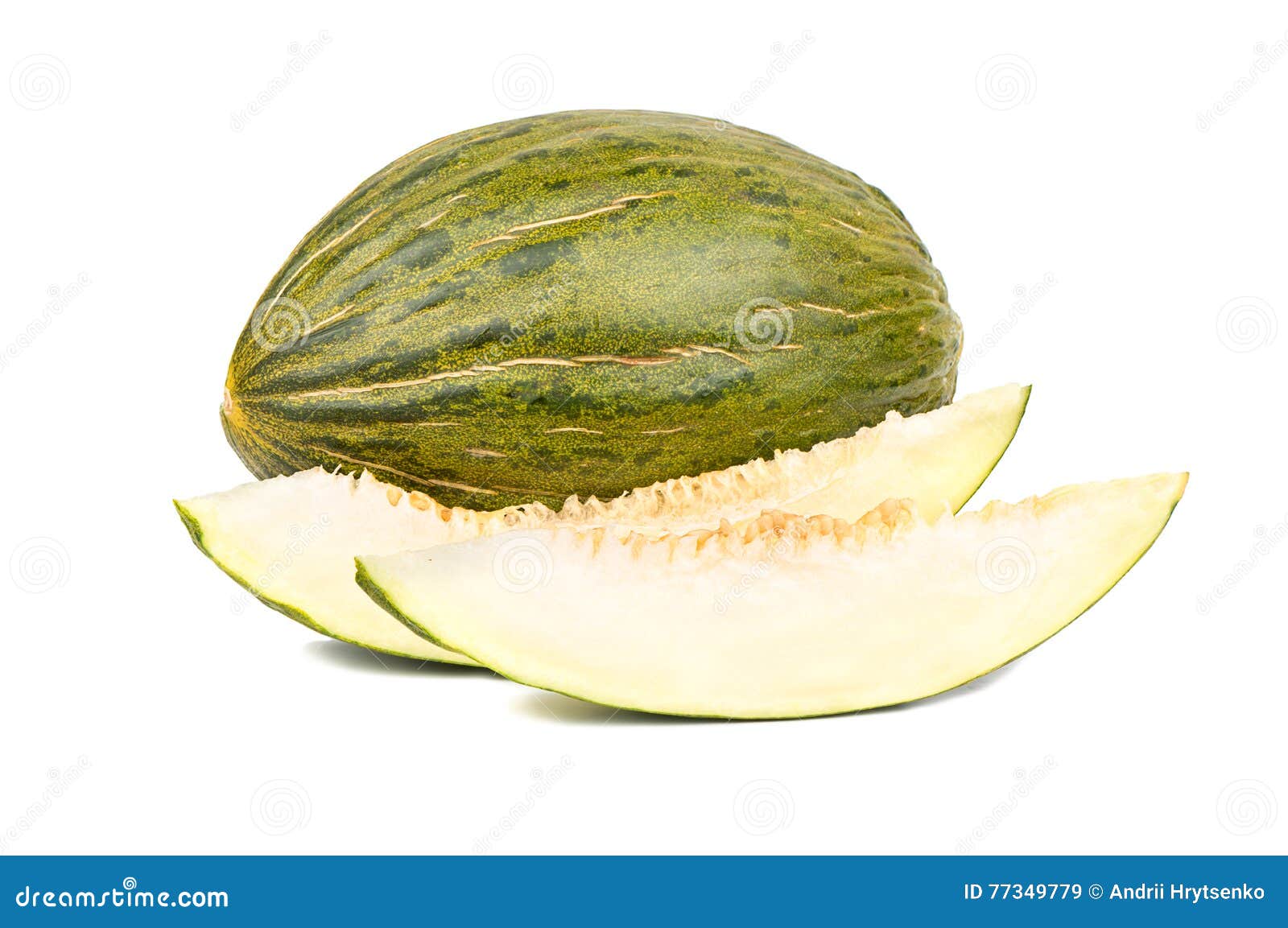 Green melon with slice stock image. Image of green, health 77349779