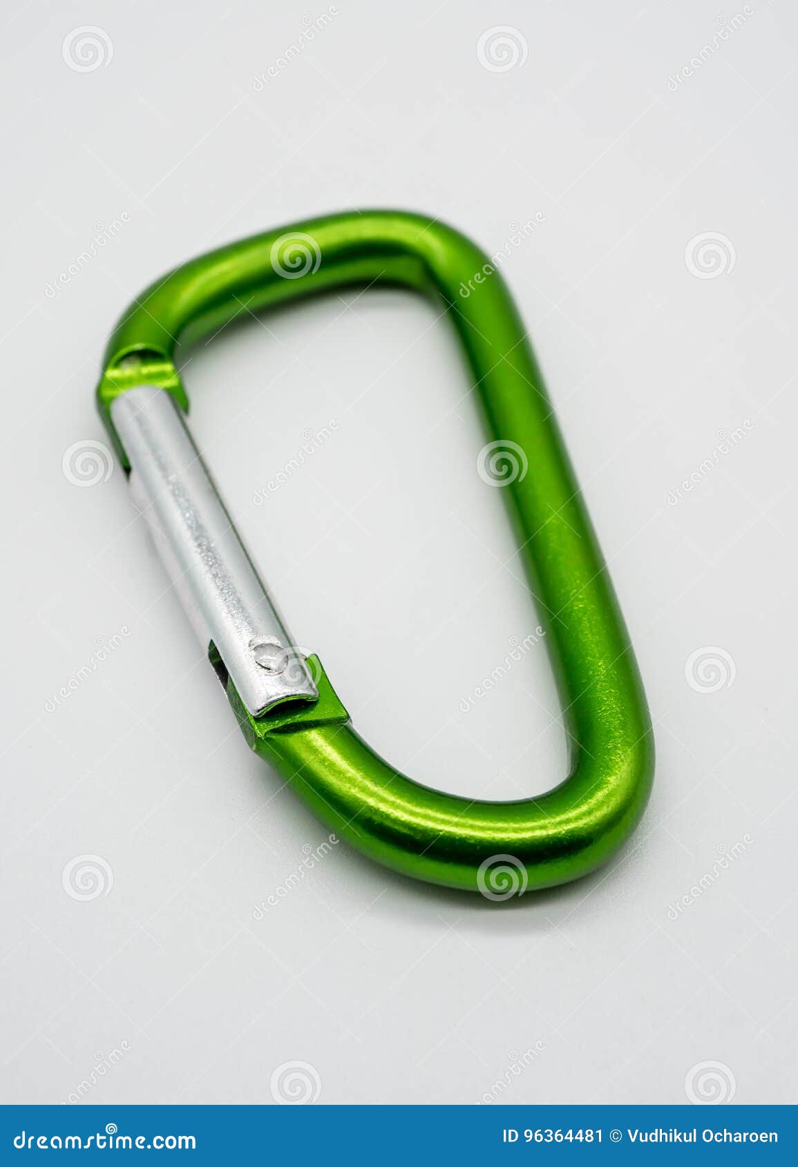 Green Metal Aluminum Snap Hook Stock Image - Image of outdoor