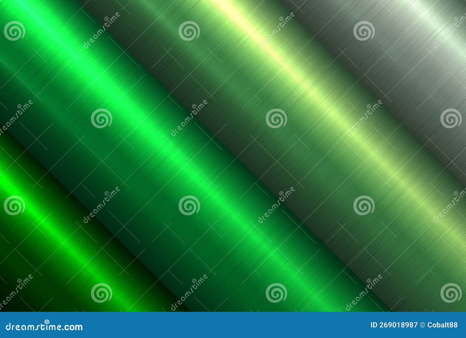Green Metal Background, Technology Design with Brushed Metal Texture