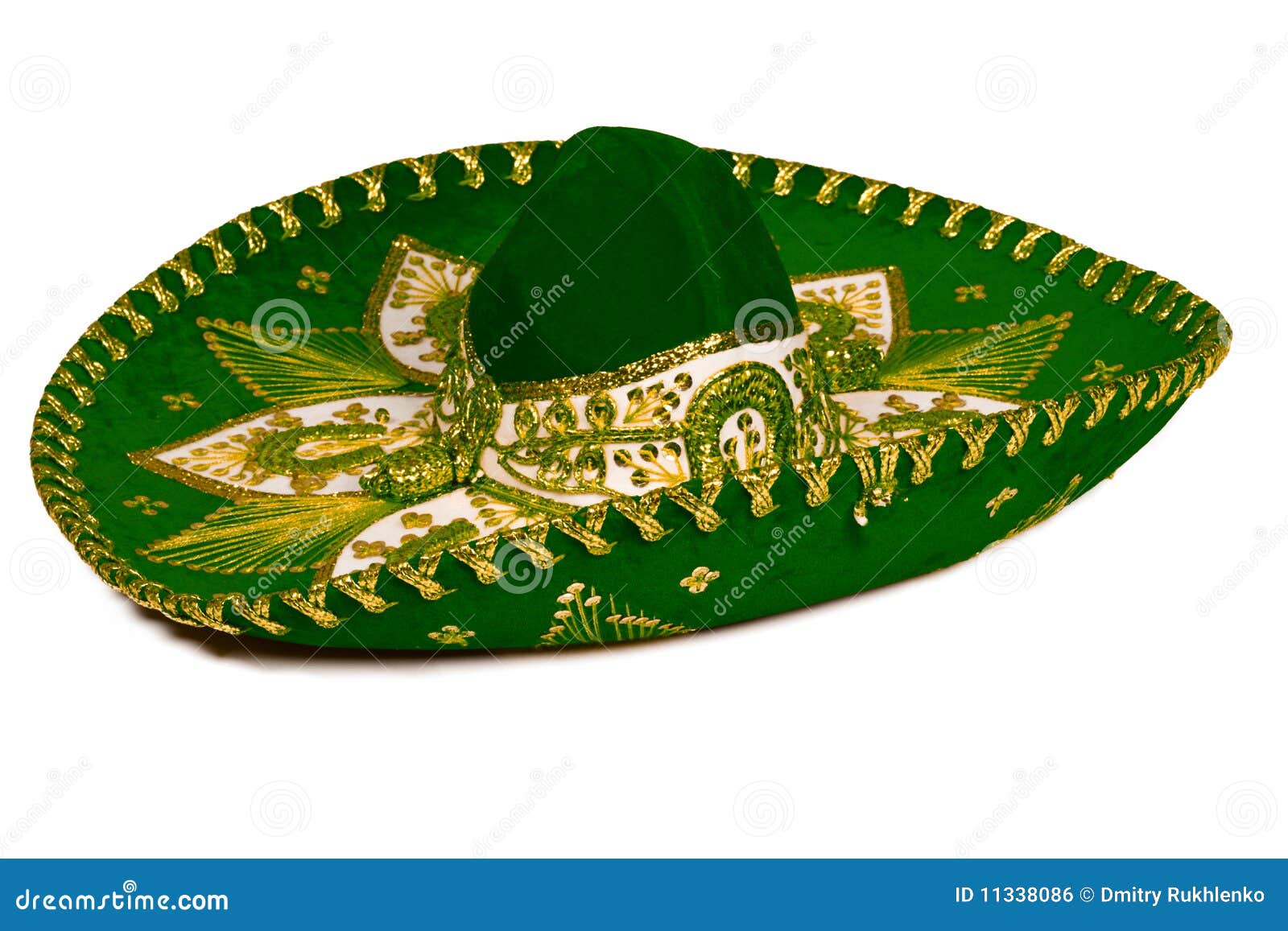 Green Mexican Sombrero Isolated Stock Photo Image of mariachi