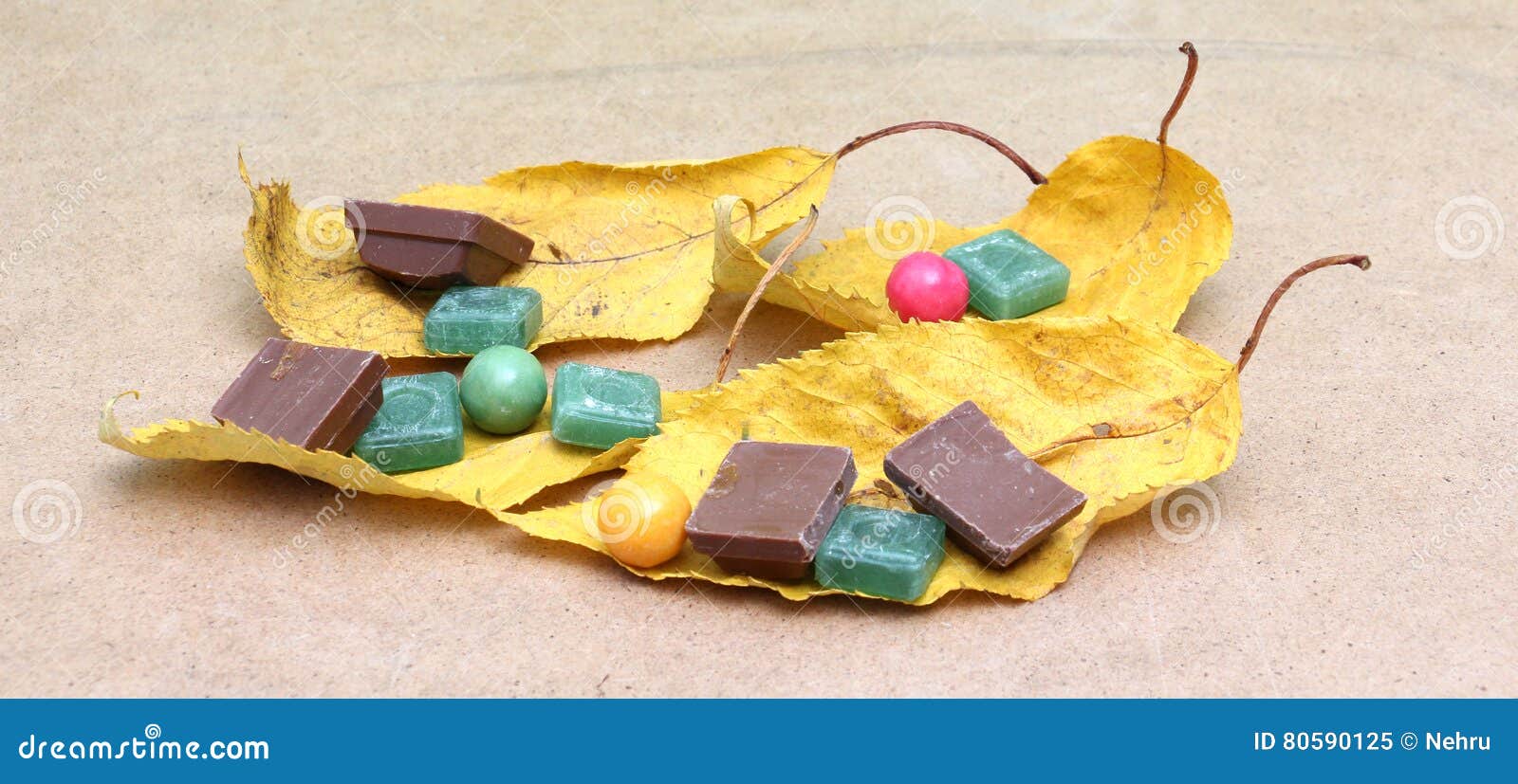 Green Mints Candy,chocolate and Bubble Gum Stock Image Image of