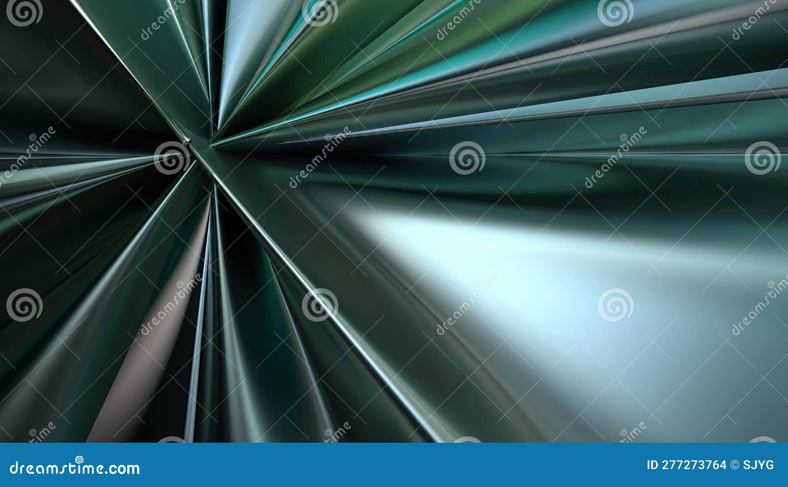 Green Modern Art Plate with Bends and Twists Abstract, Elegant and