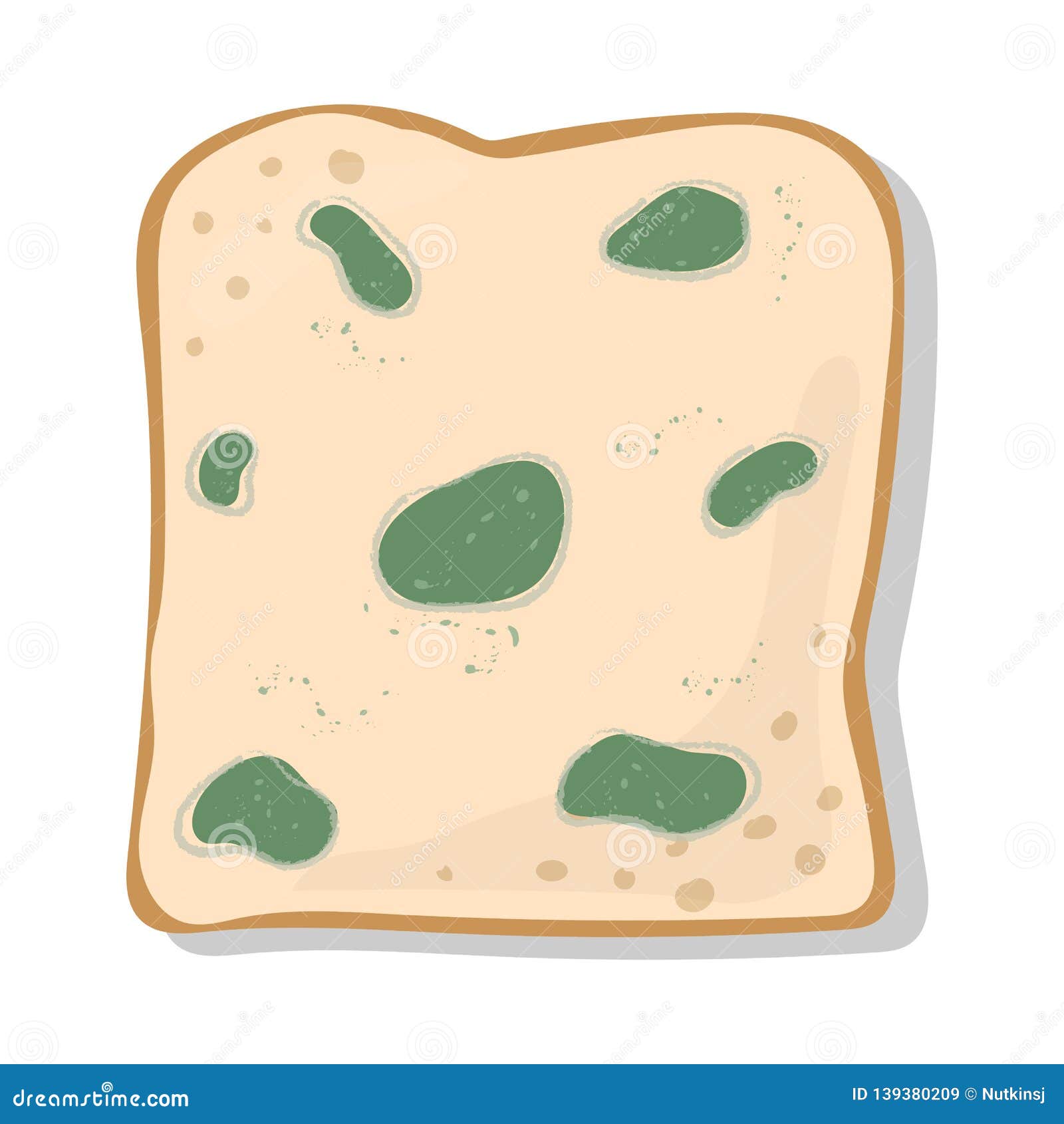 Mold on Bread Green stock vector. Illustration of slice 139380209