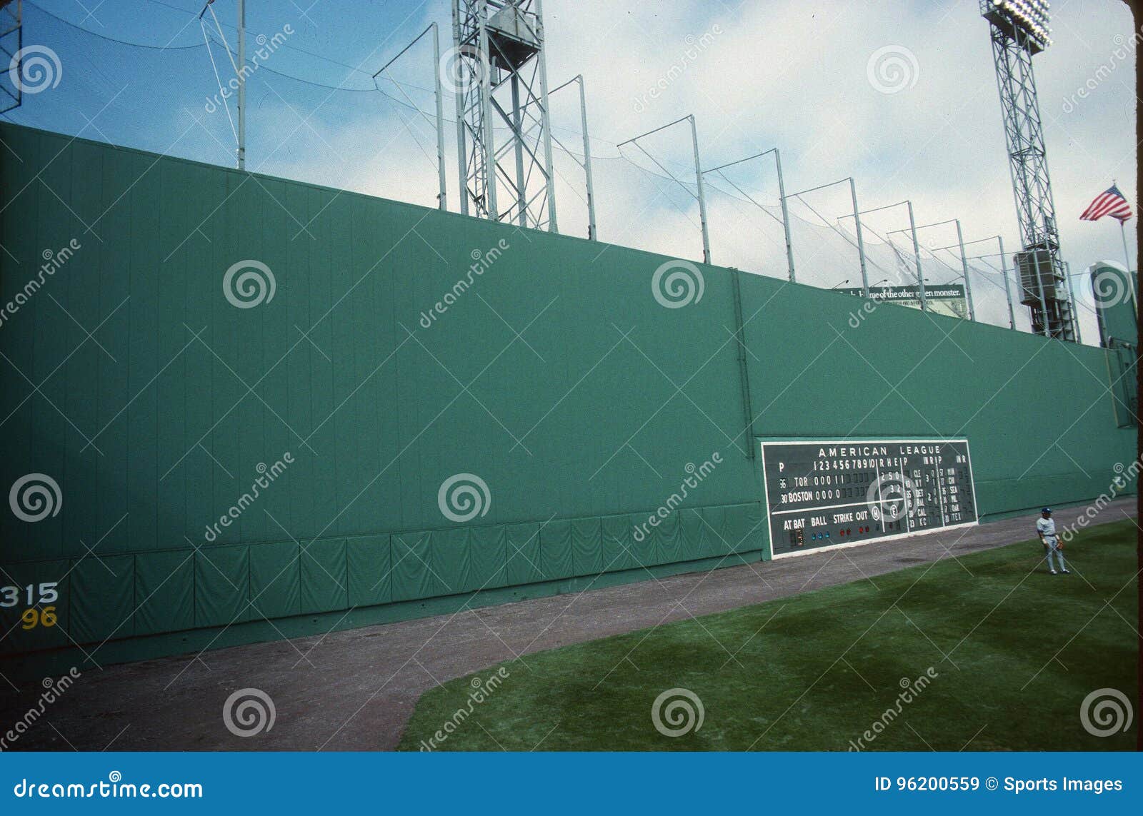 Green Monster Wall at Boston Red Sox Editorial Stock Image - Image