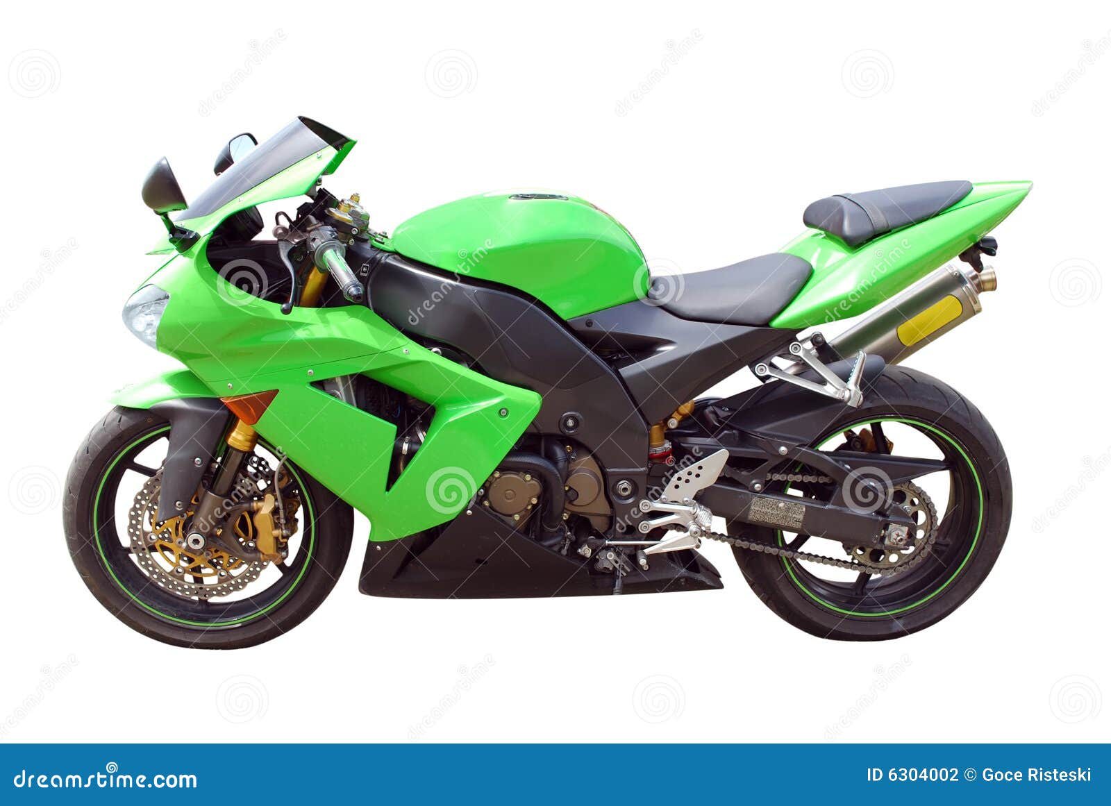 Green motorcycle stock photo. Image of styling, exclusive 6304002