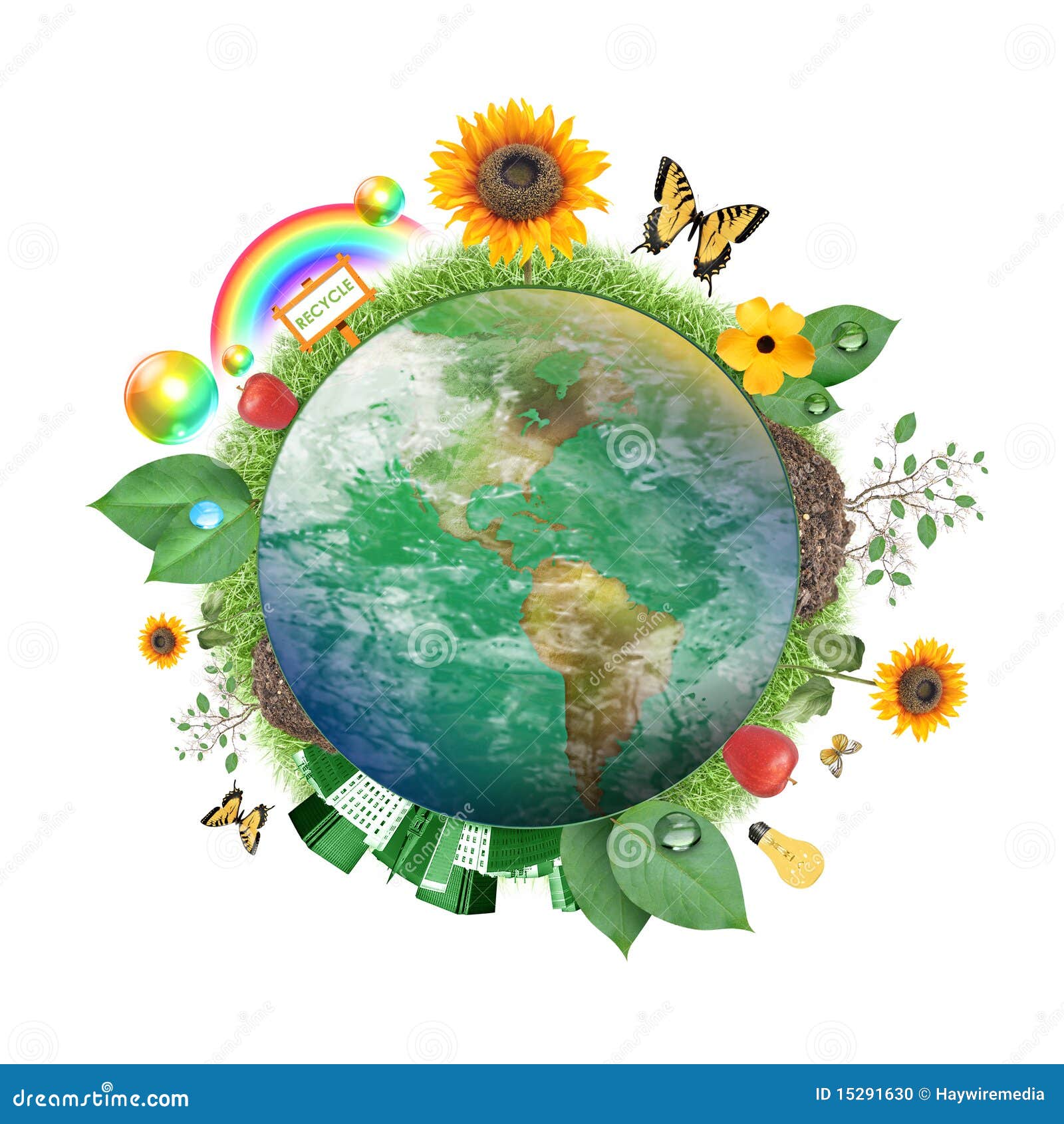 Green Earth Icon stock illustration. Illustration freshness - 15291630