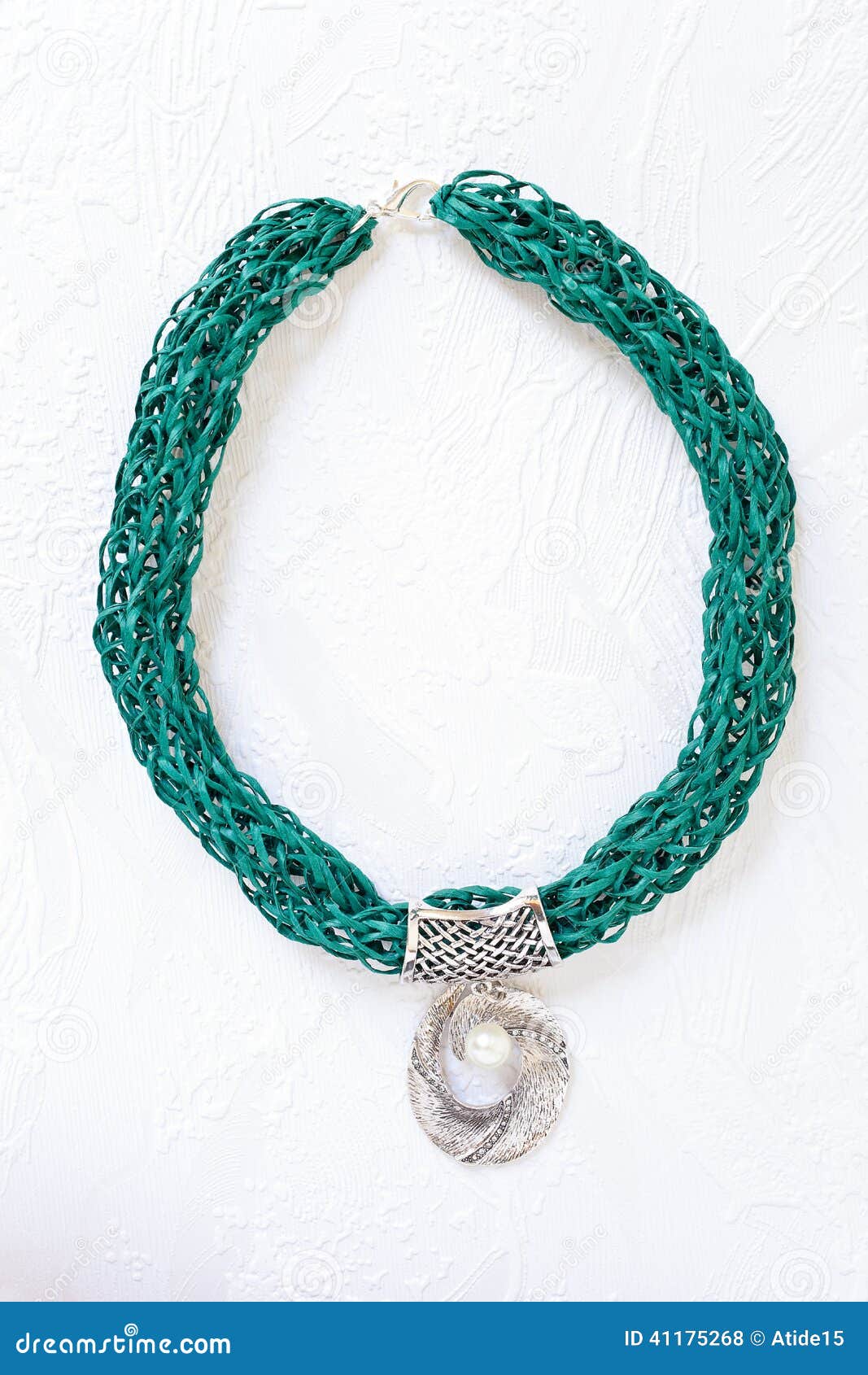 Green necklace stock photo. Image of gift, handmade, necklace 41175268