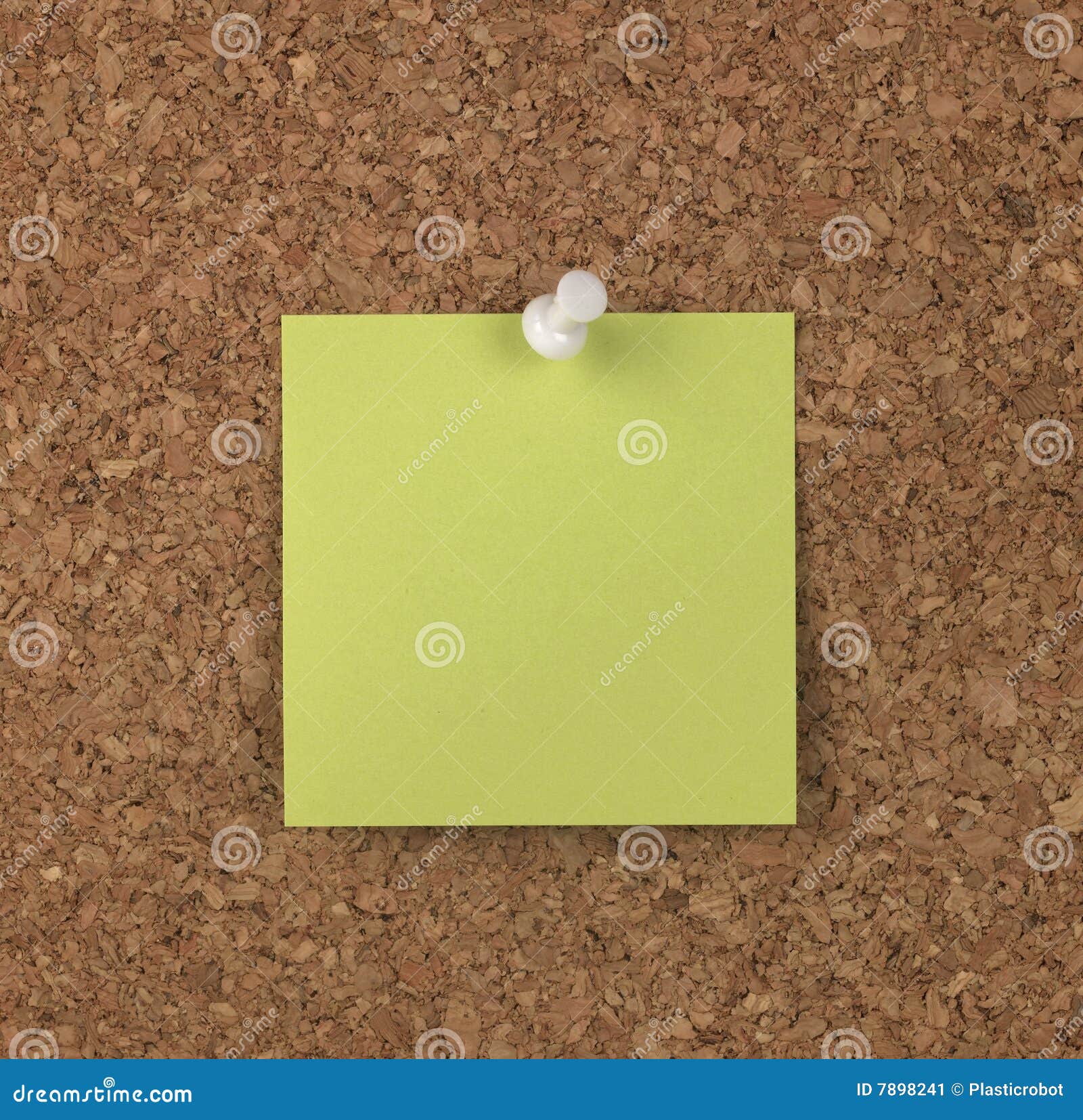 Green Note on Cork Board stock image. Image of copy, green 7898241