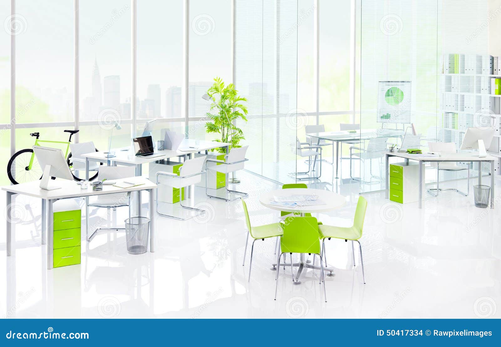 Green Office Interior Furniture Concept Stock Photo Image of