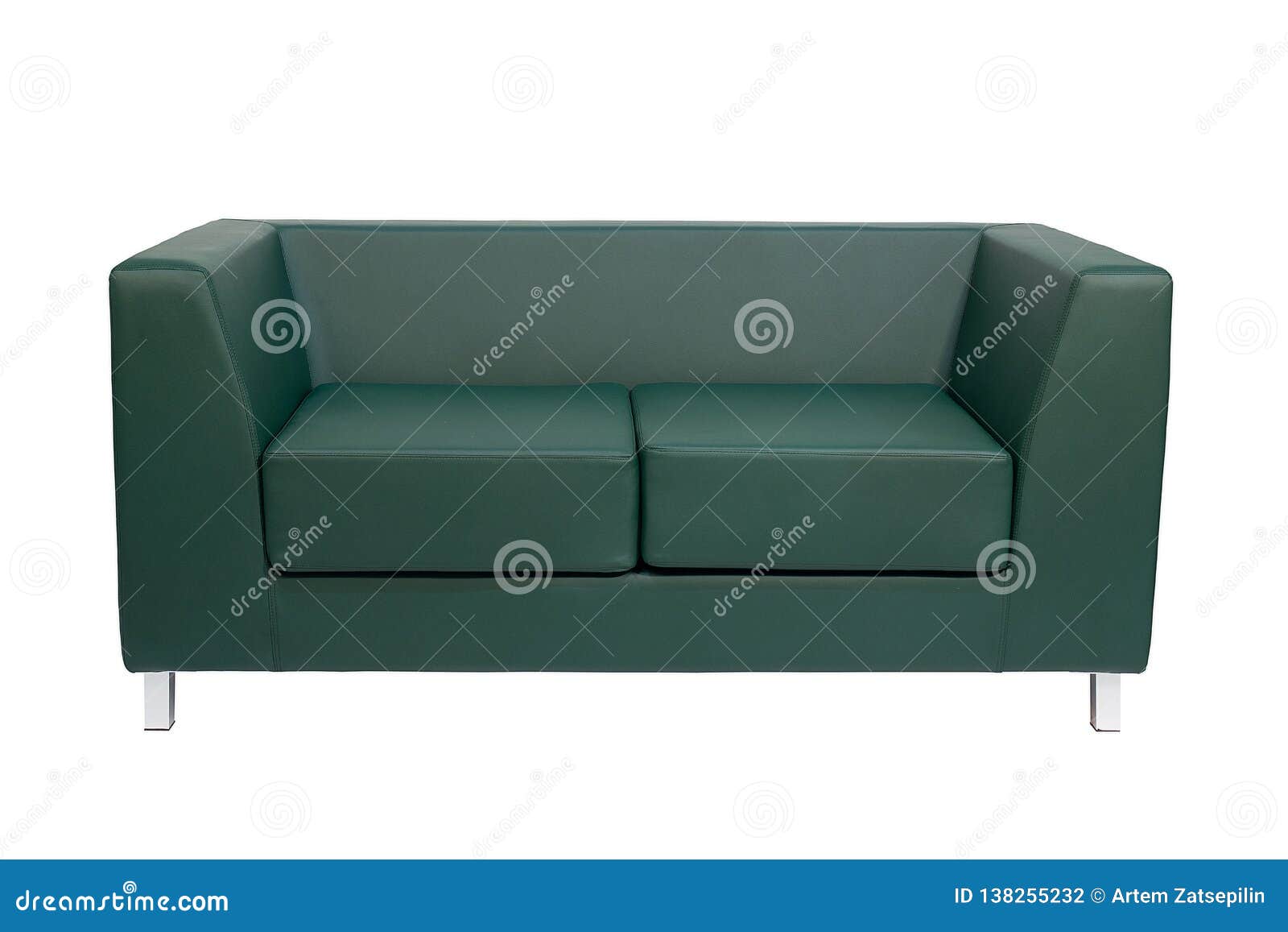 Green Office Sofa Isolated on White Background Stock Photo Image of