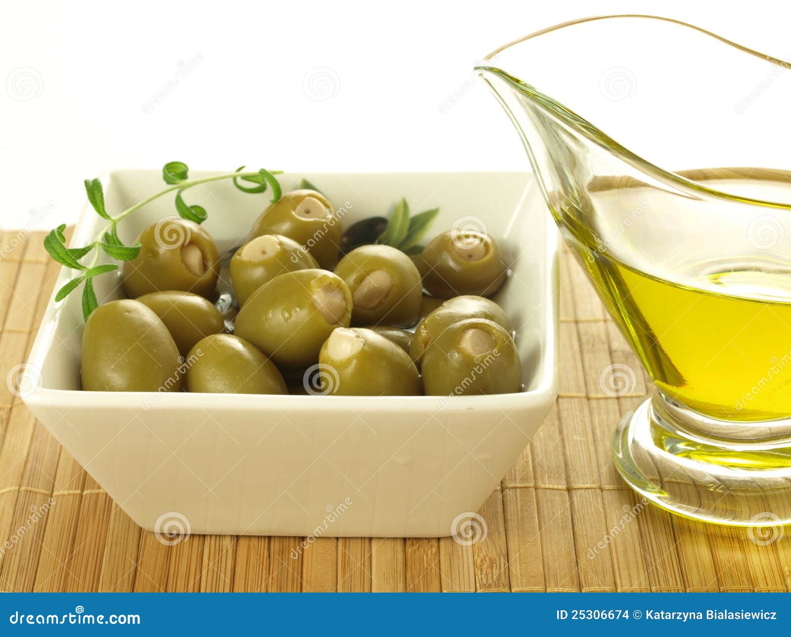 Green olives and oil stock photo. Image of nutrition 25306674
