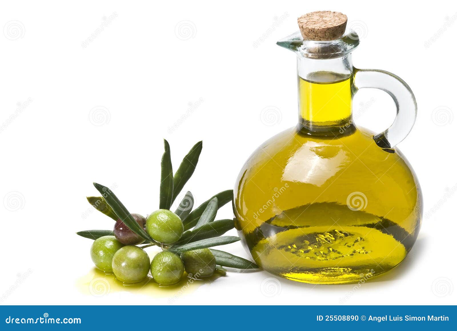 Green olives and oil. stock photo. Image of cuisine, leaves 25508890