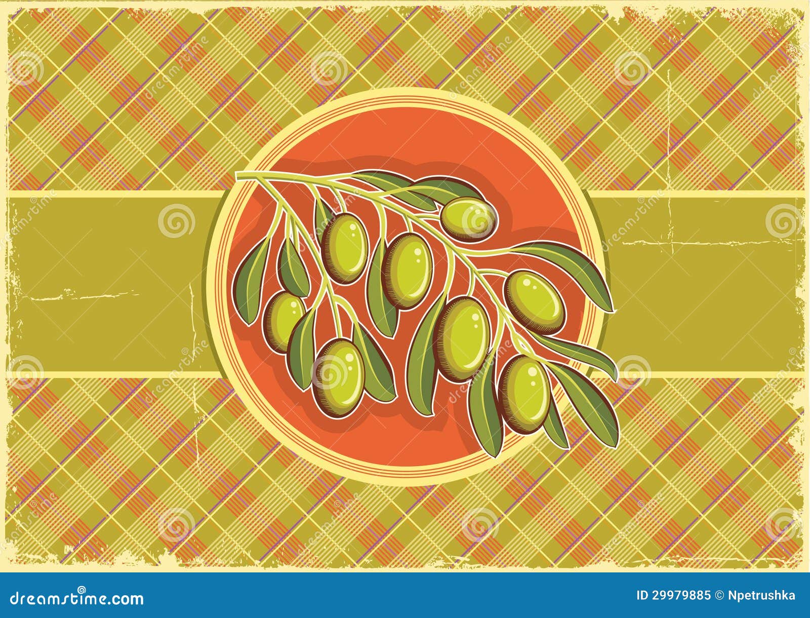 Green Olives on Old Vintage Card Stock Vector Illustration of olive, retro 29979885