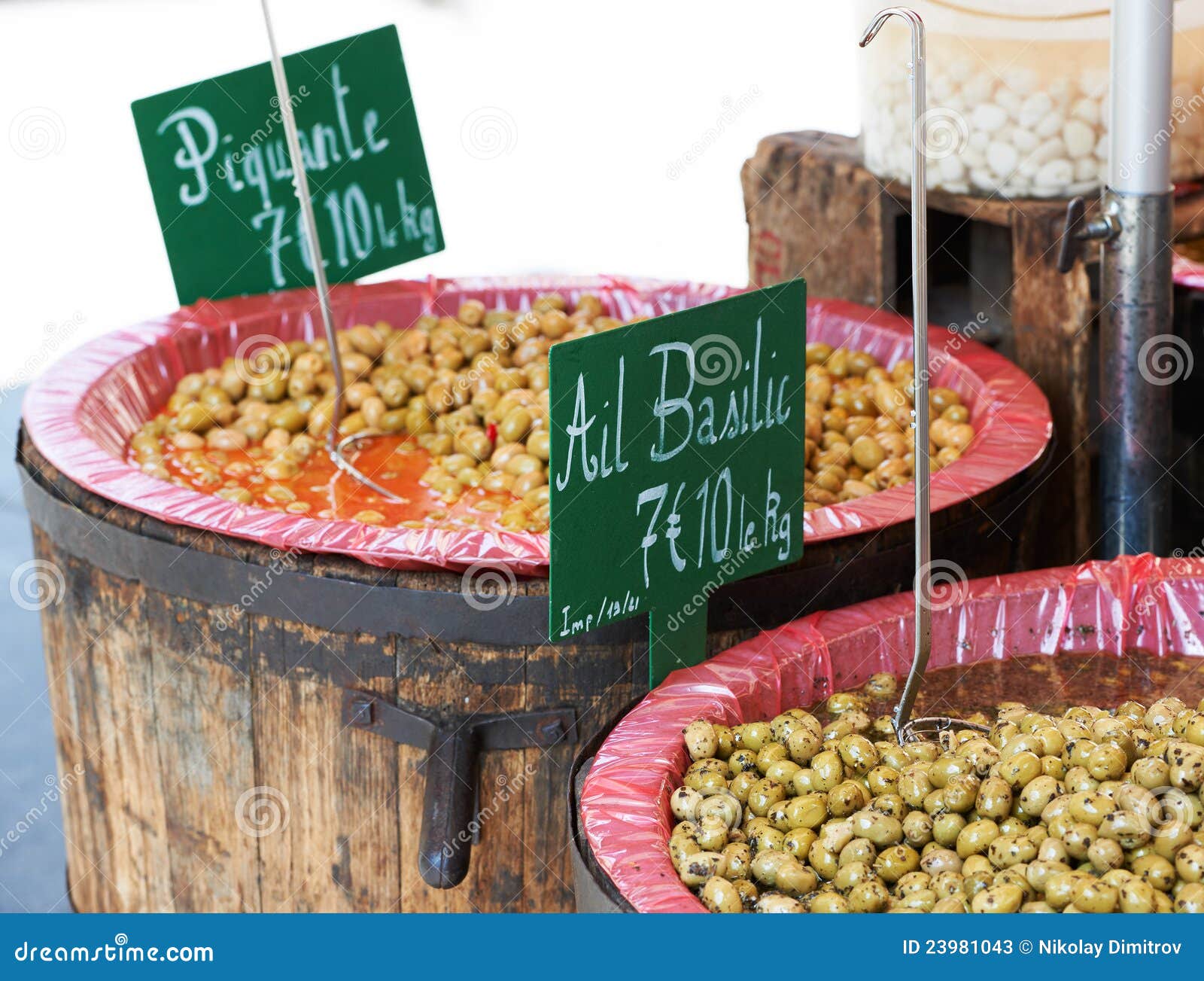 Green olives for sale stock image. Image of green, vegetable 23981043